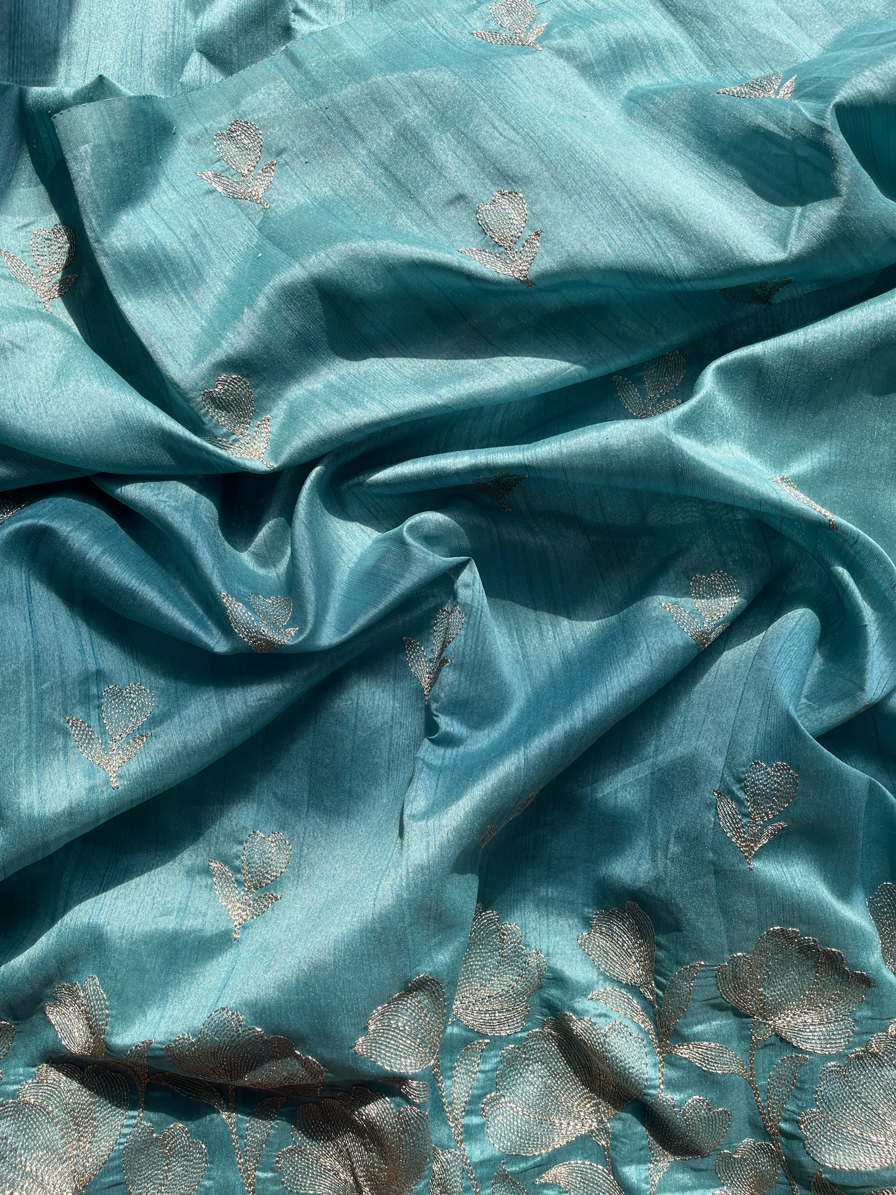 Blue Art Tussar Saree