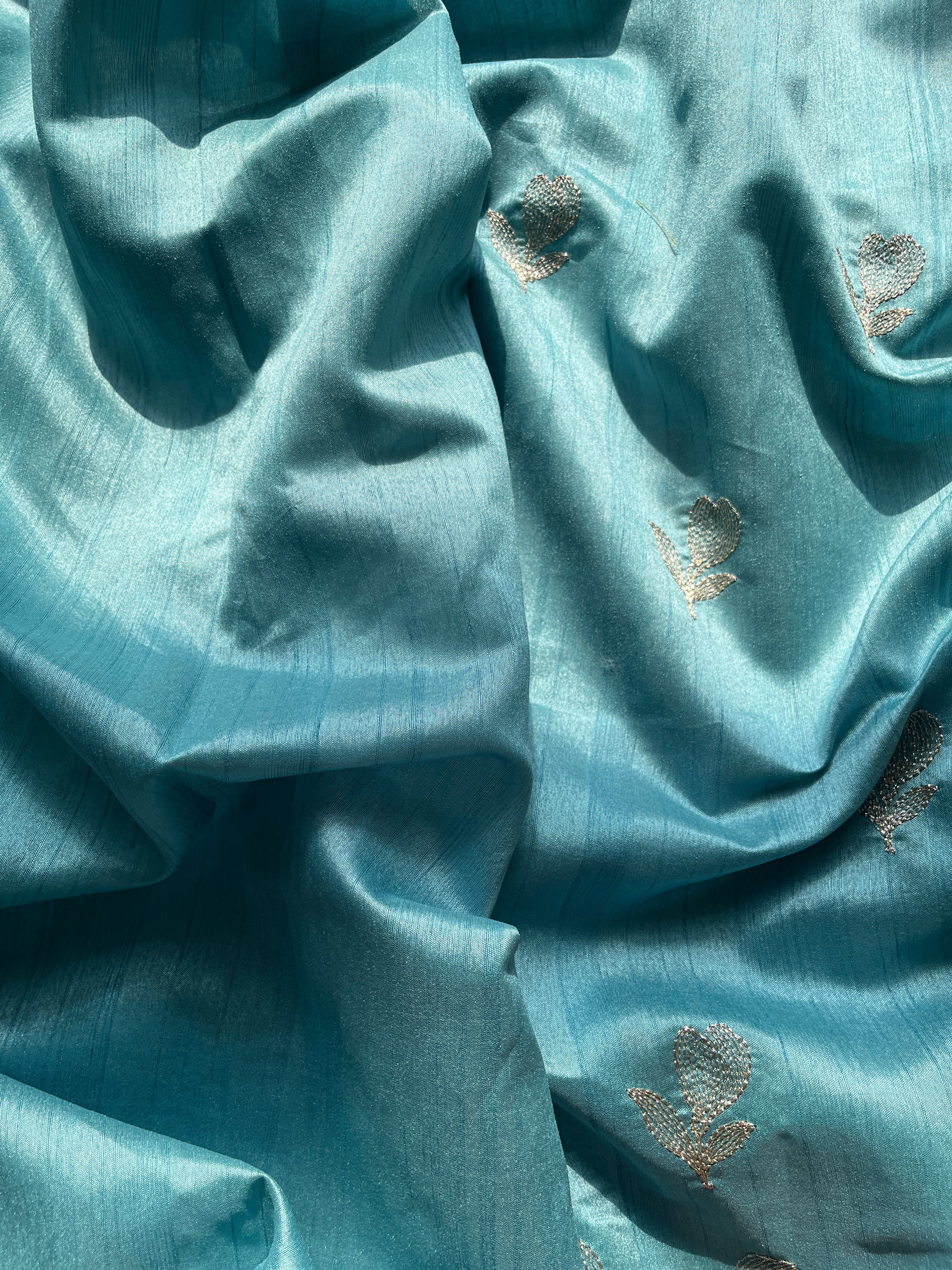 Blue Art Tussar Saree