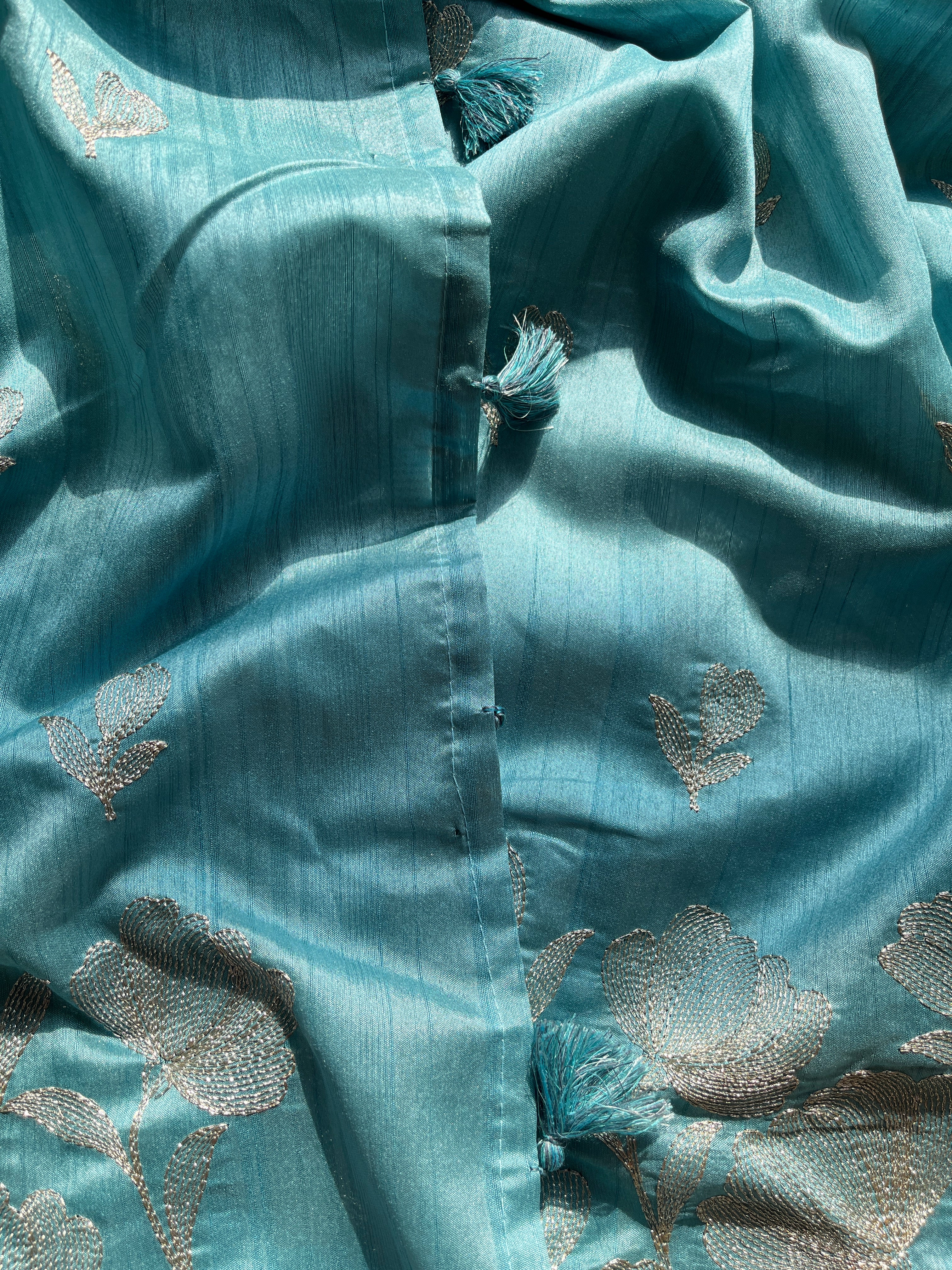 Blue Art Tussar Saree