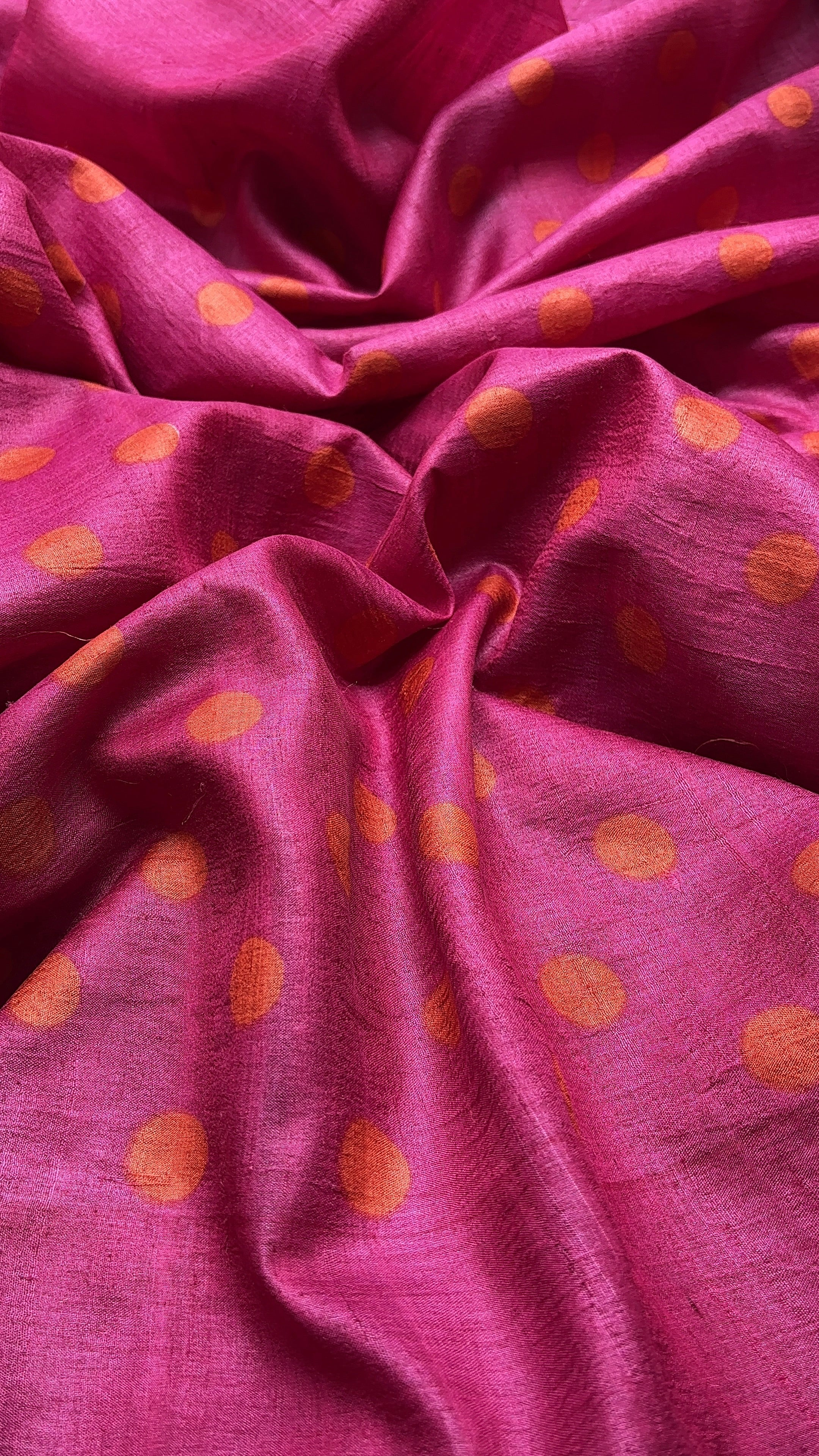 Pink Tussar Saree