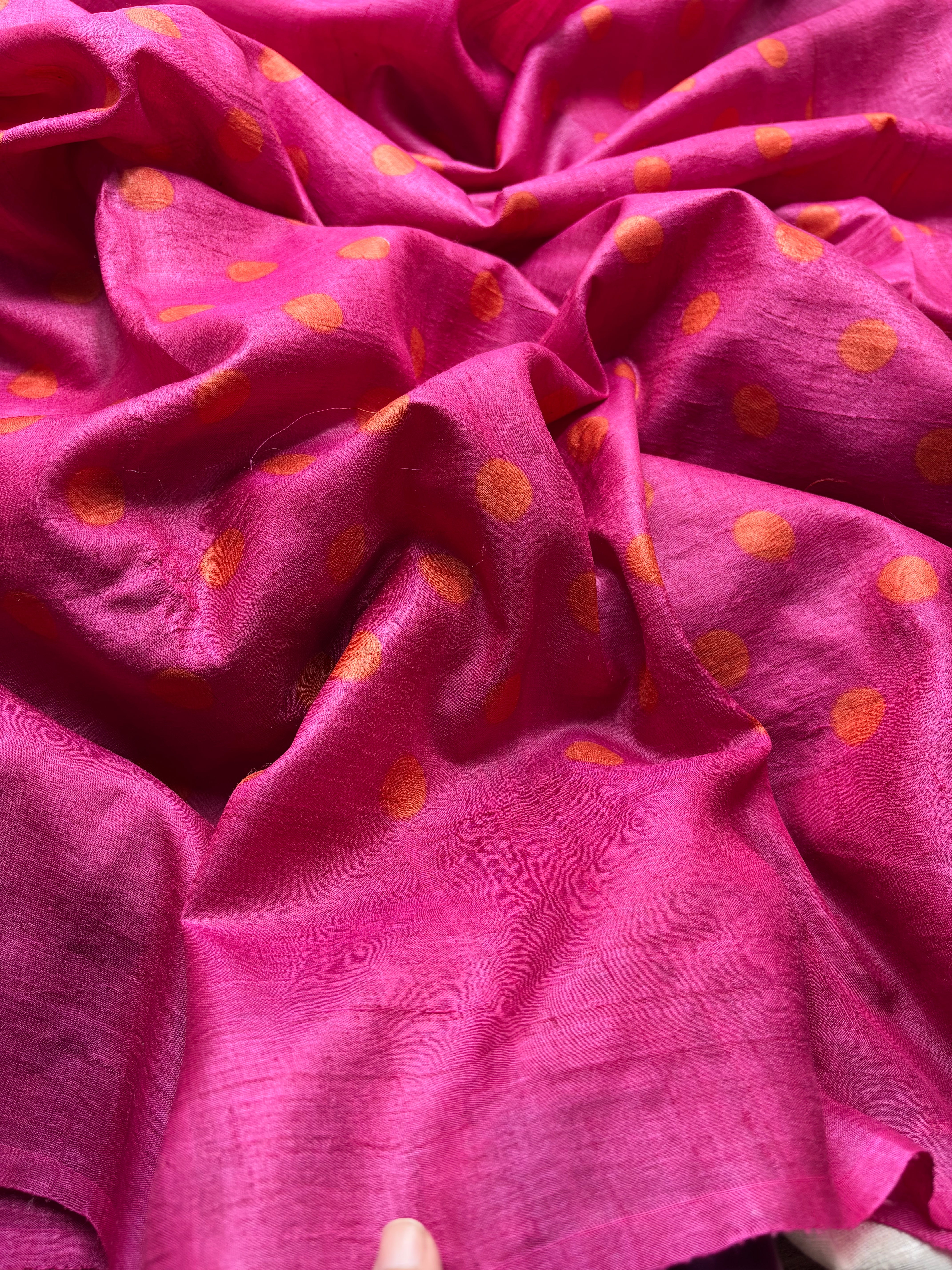 Pink Tussar Saree