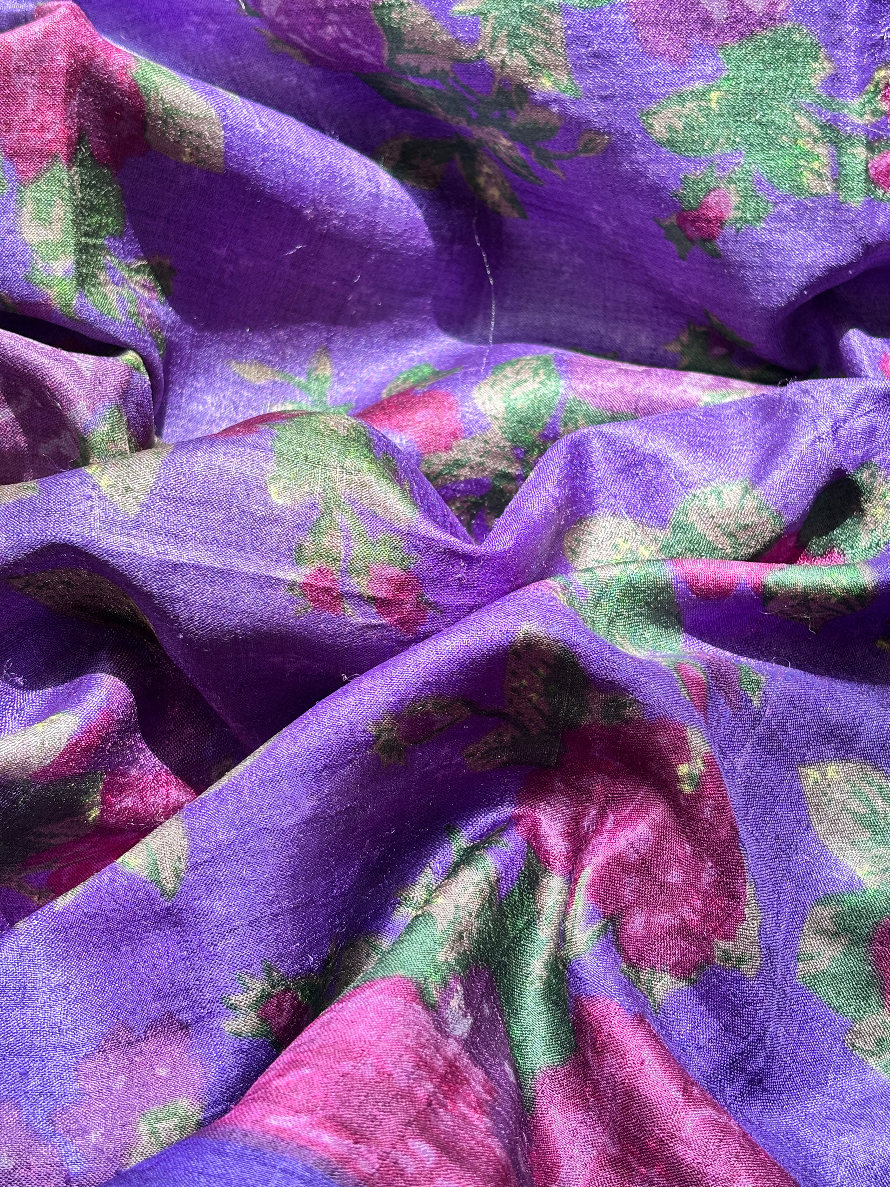 Purple Tussar Saree