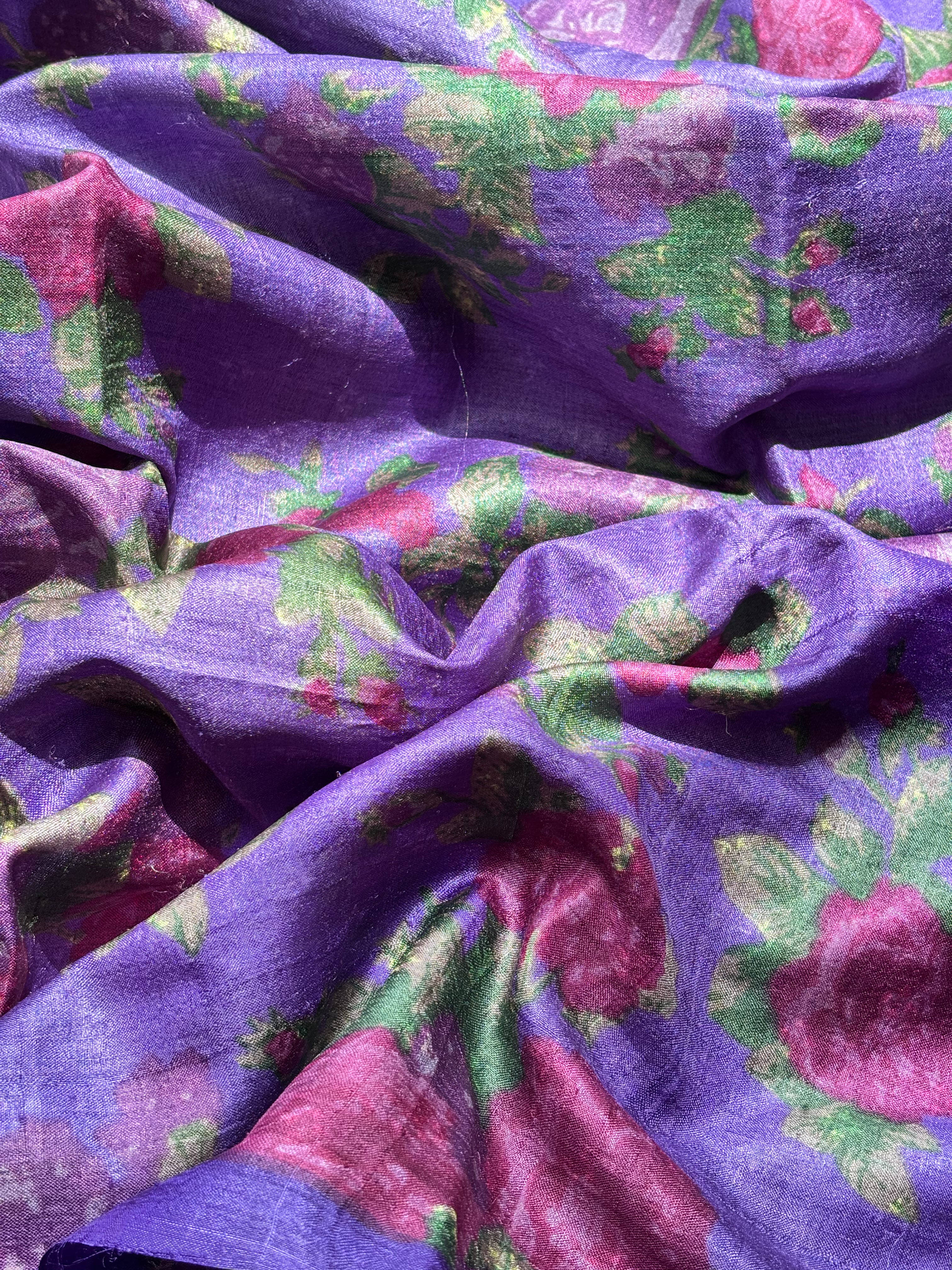 Purple Tussar Saree