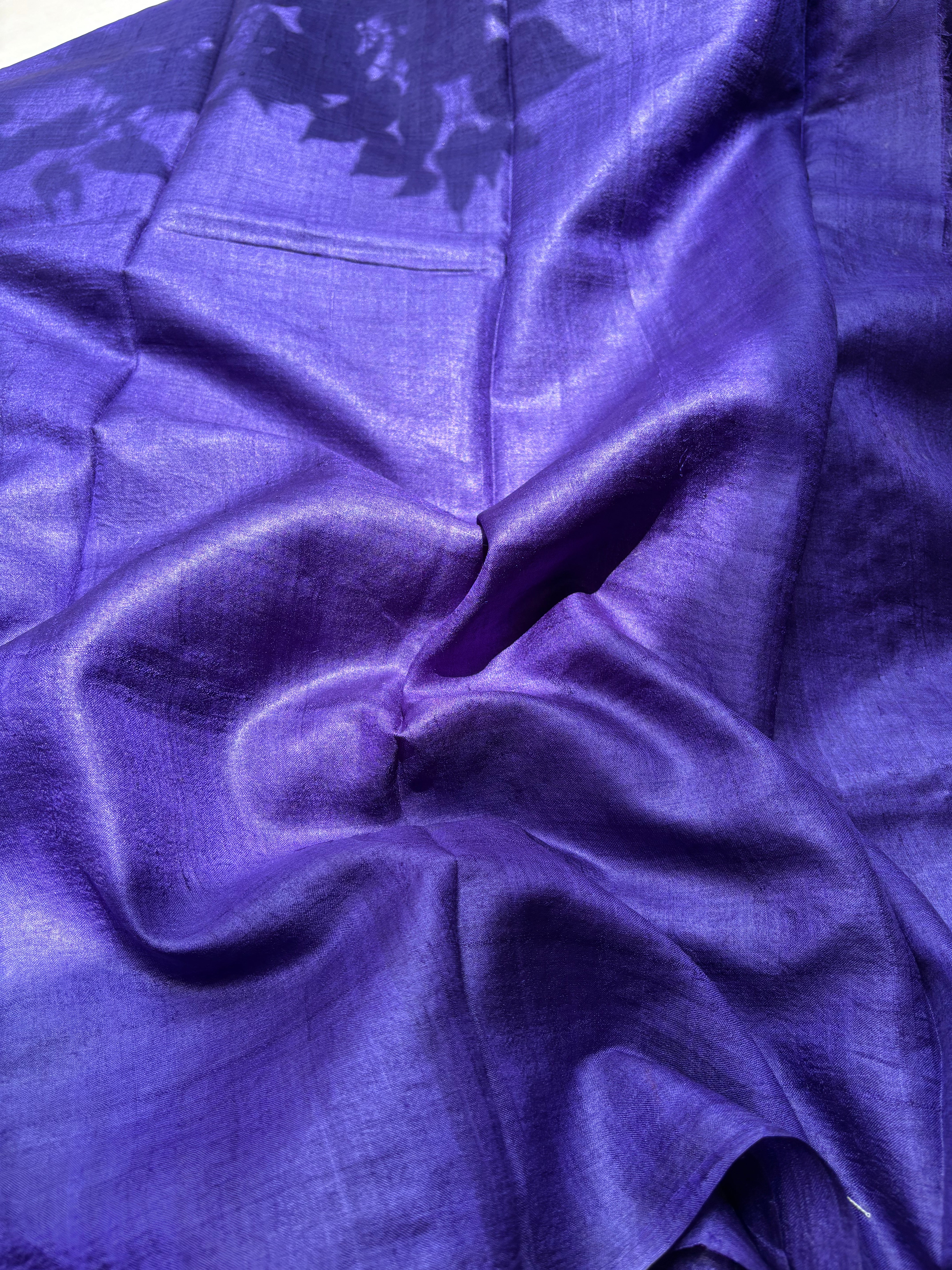 Purple Tussar Saree