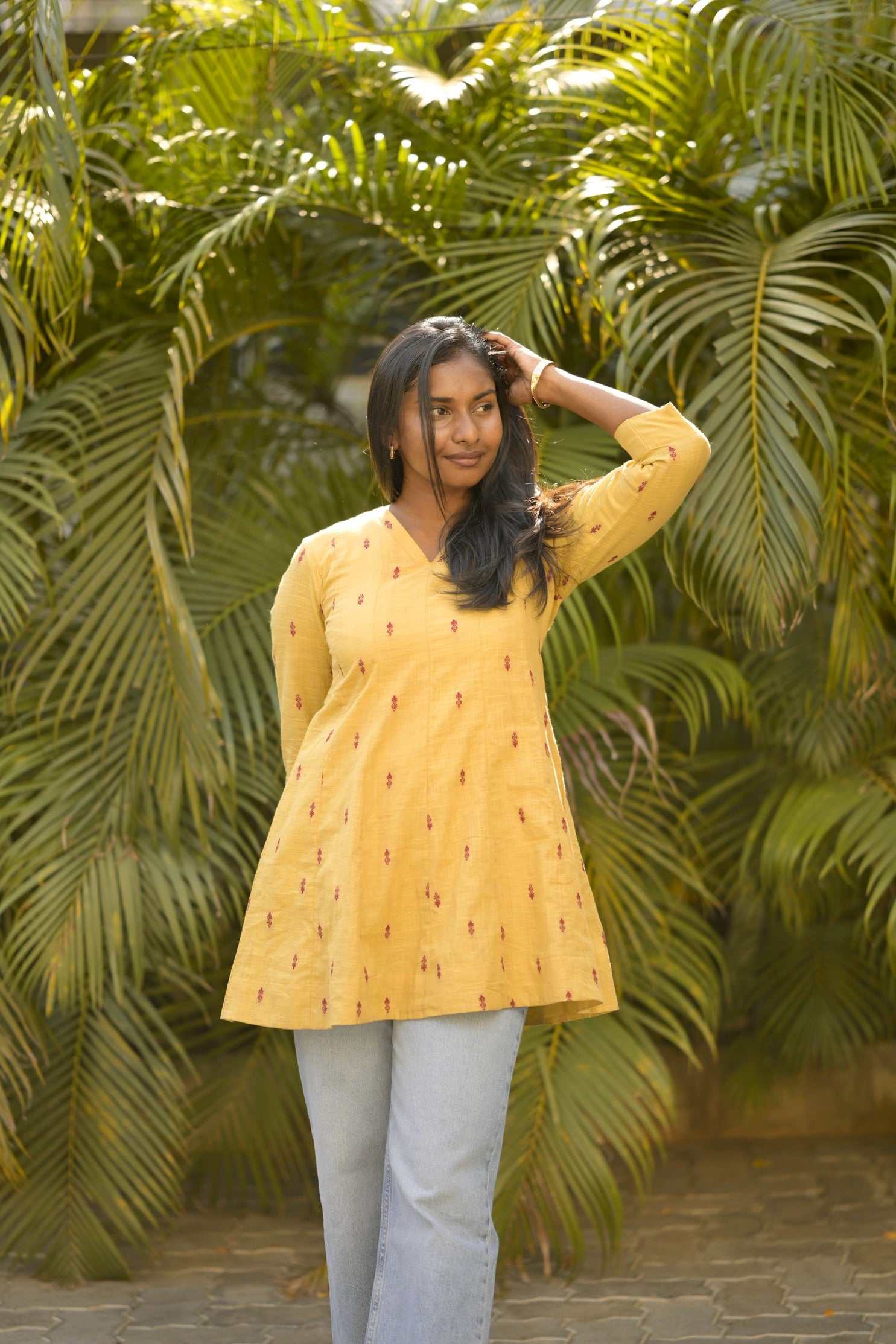 Sunshine cotton short kurta