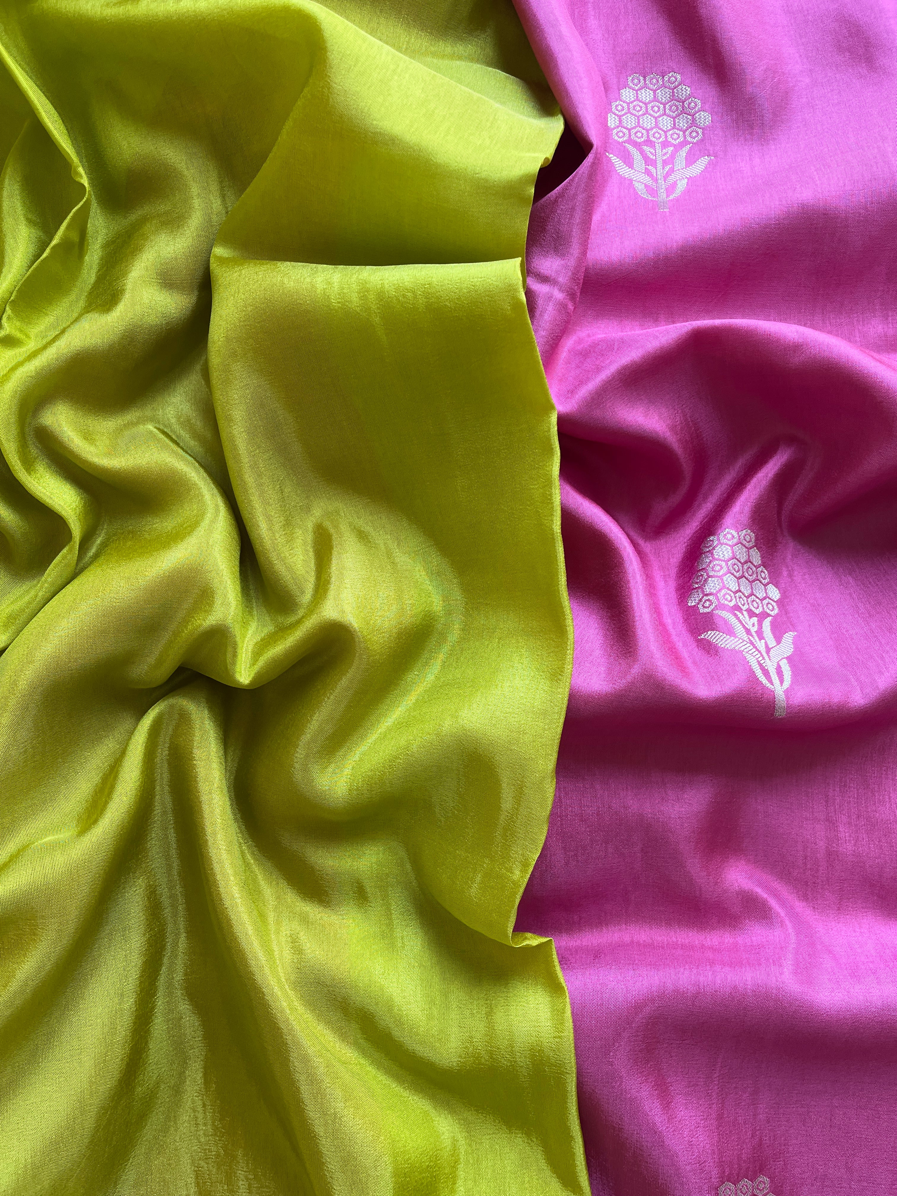 Pink Satin viscose silk