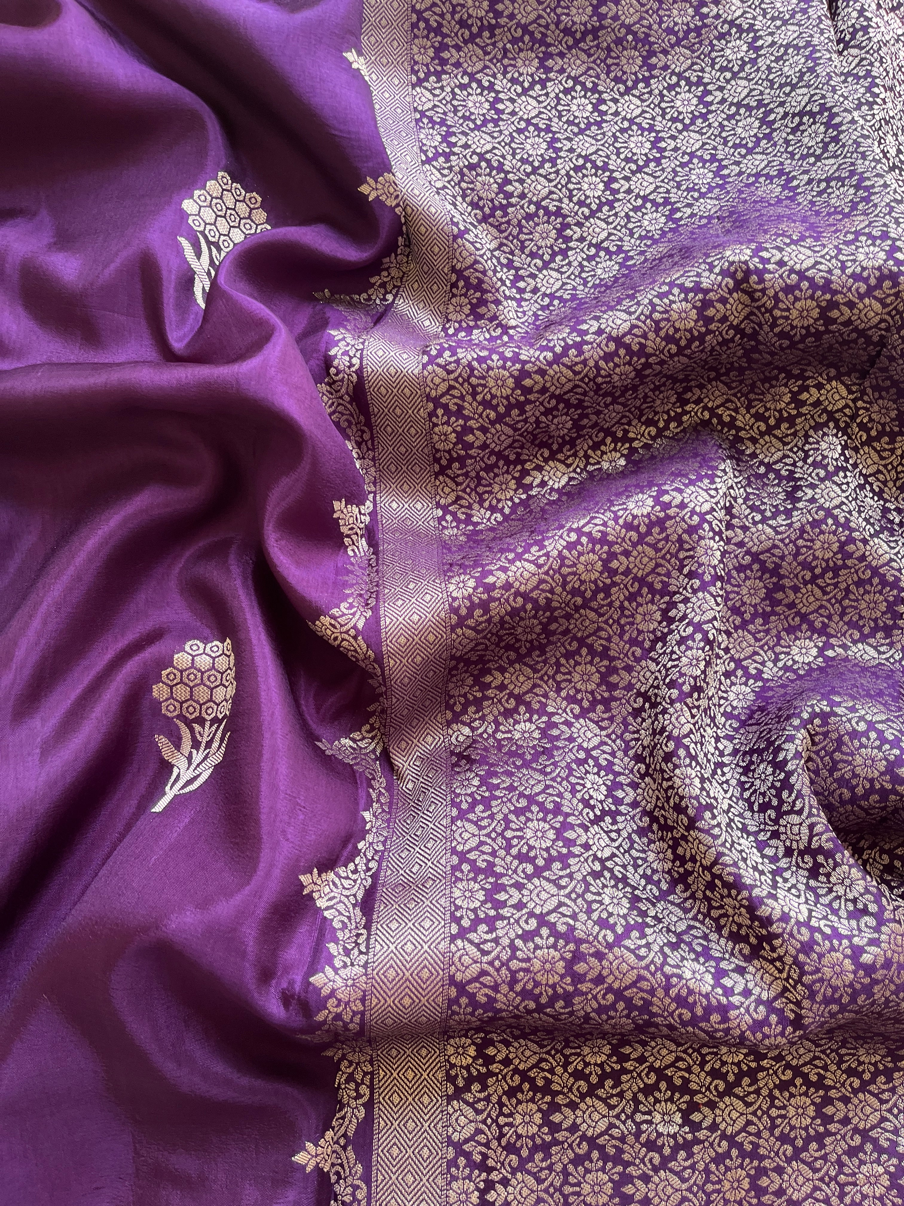 Violet Satin viscose silk