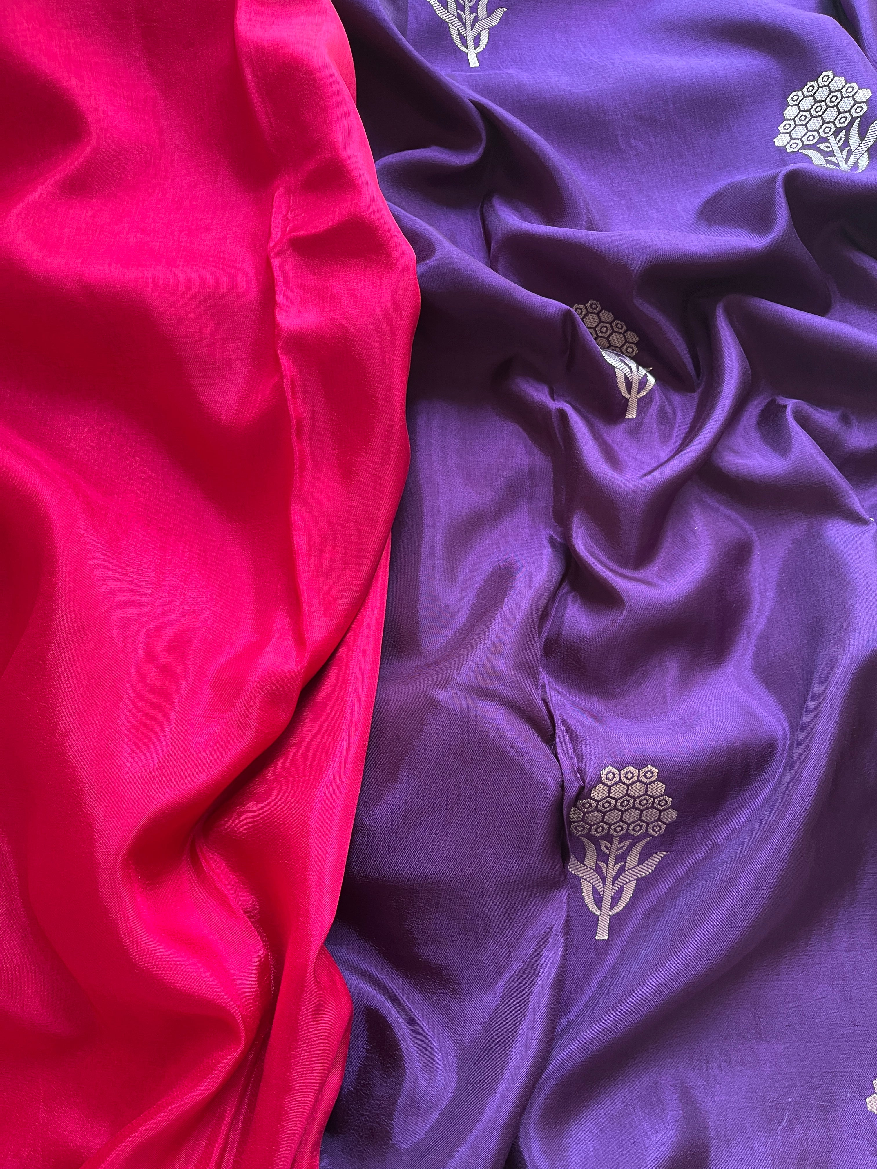 Violet Satin viscose silk