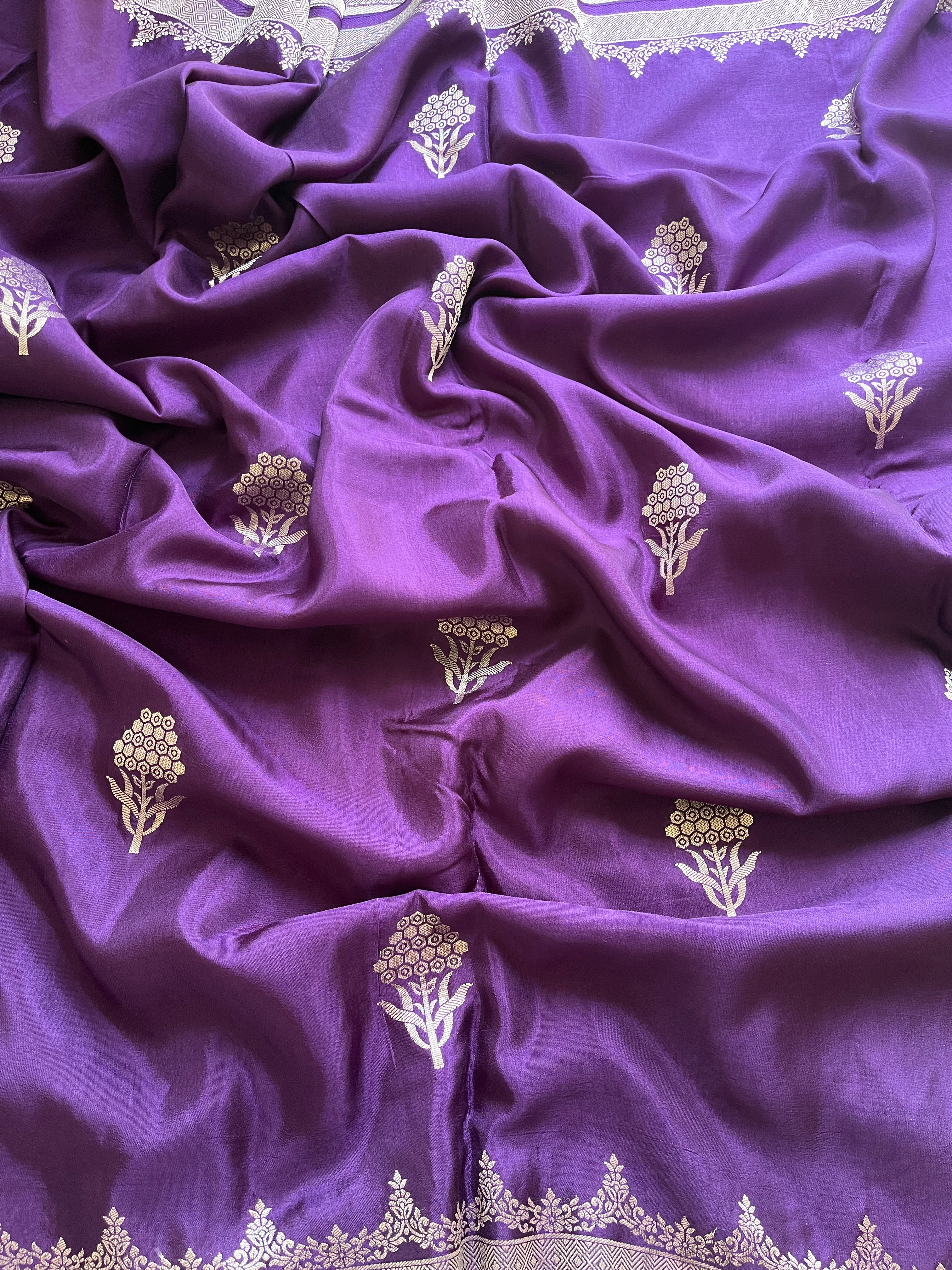 Violet Satin viscose silk