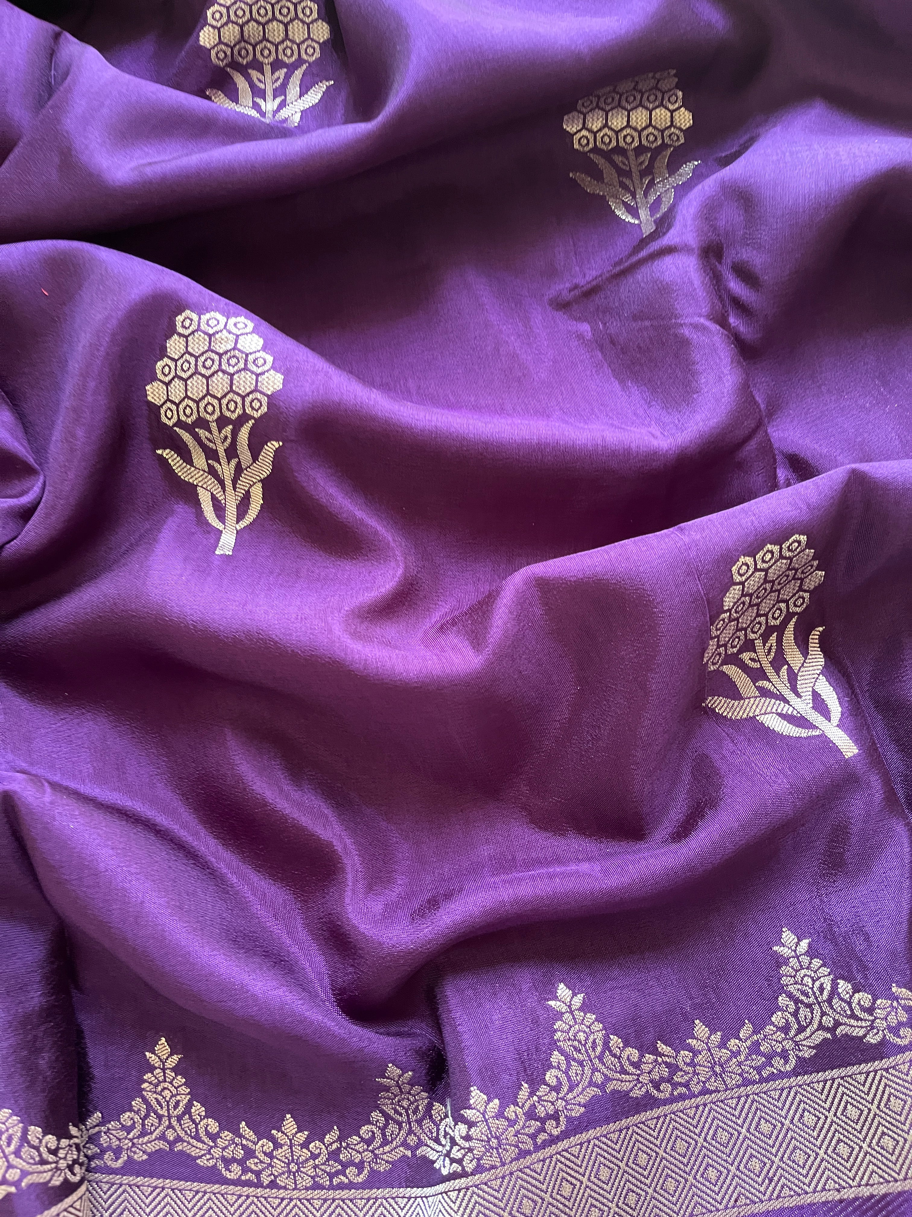 Violet Satin viscose silk