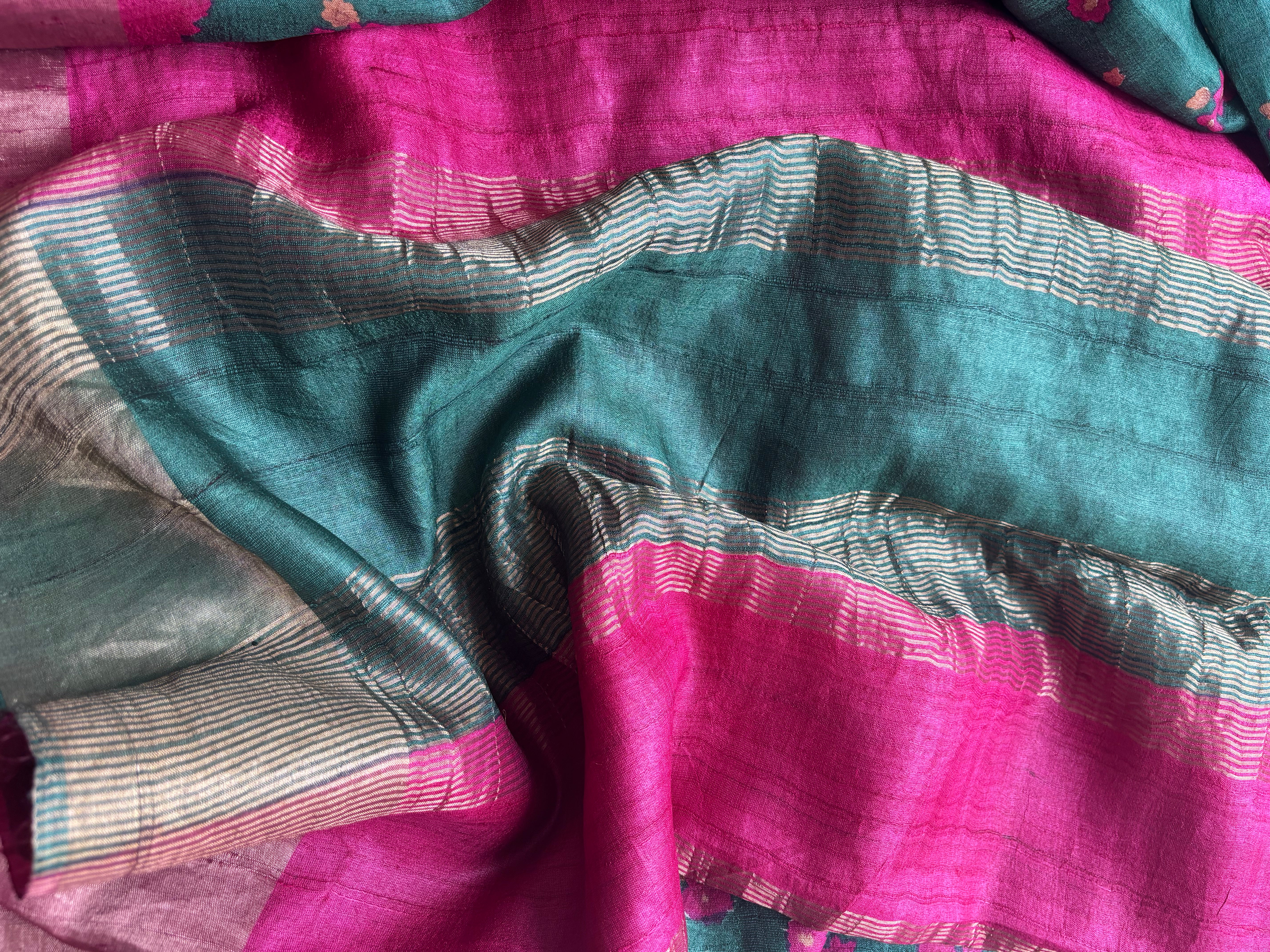 Green Tussar Saree