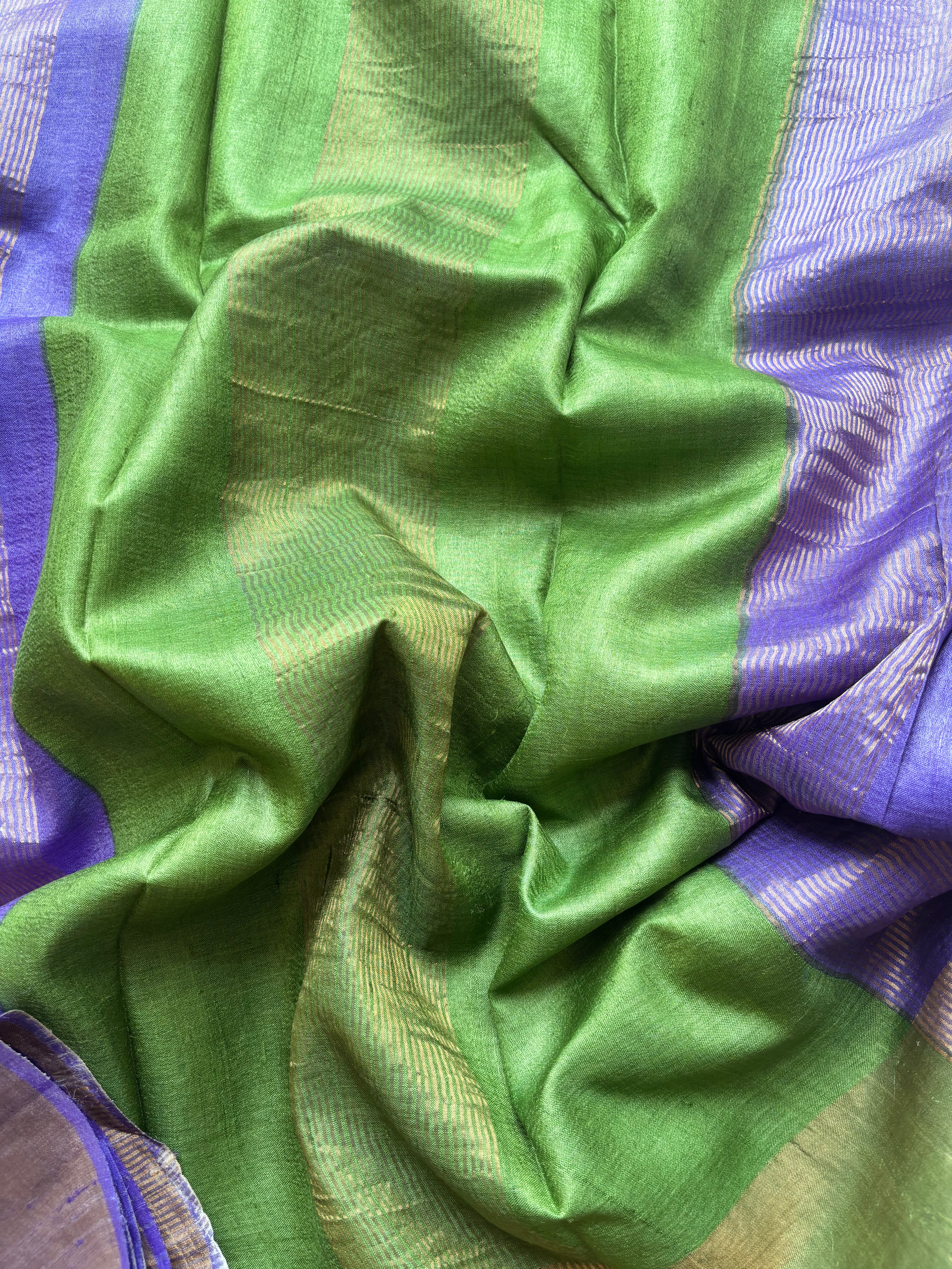Lilac Tussar Saree