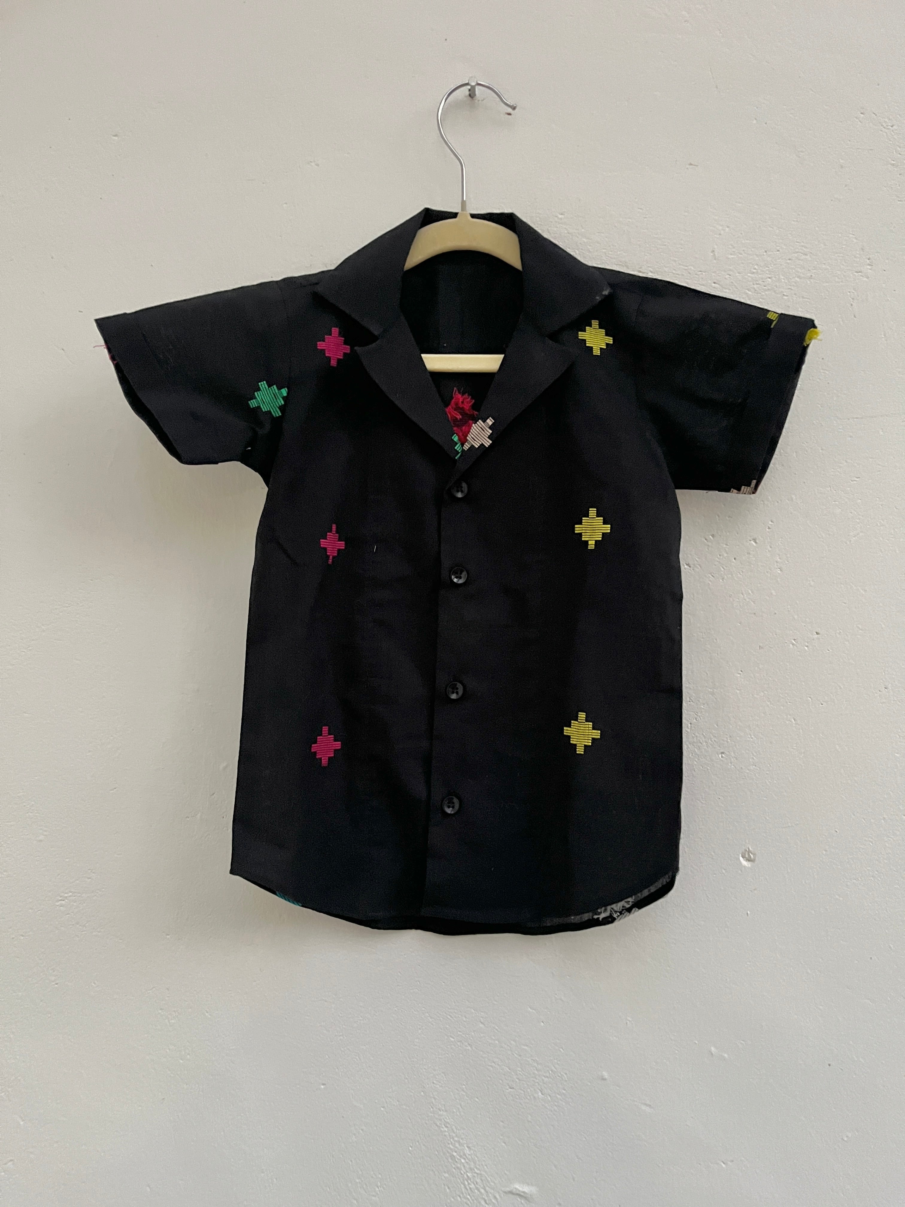 Mini mosaic shirt & shorts set