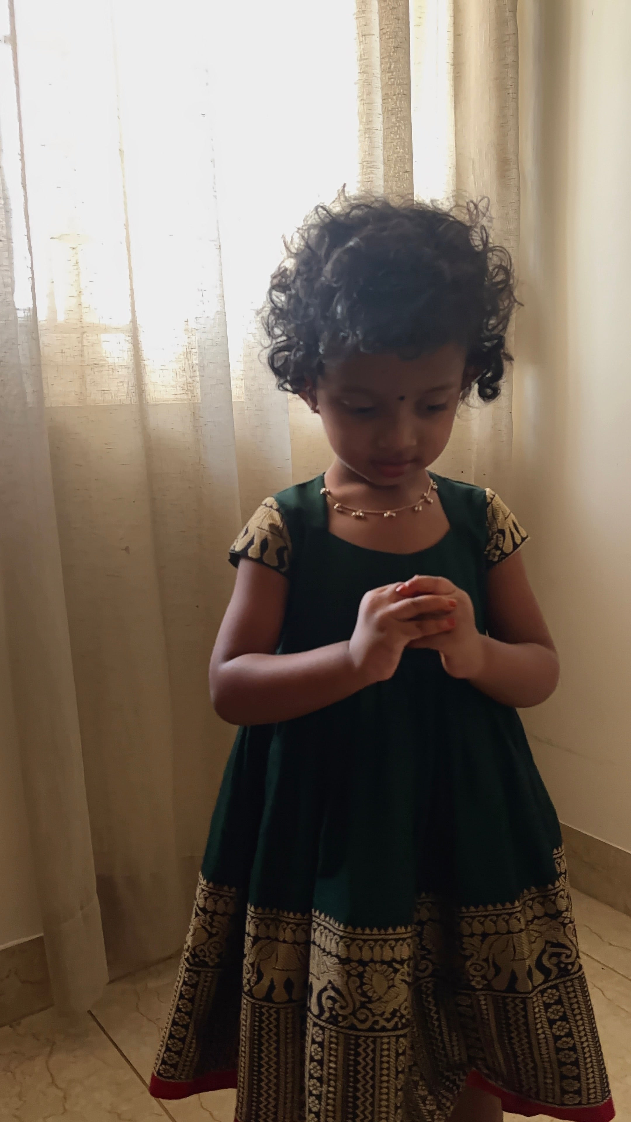 Dark green  Frock