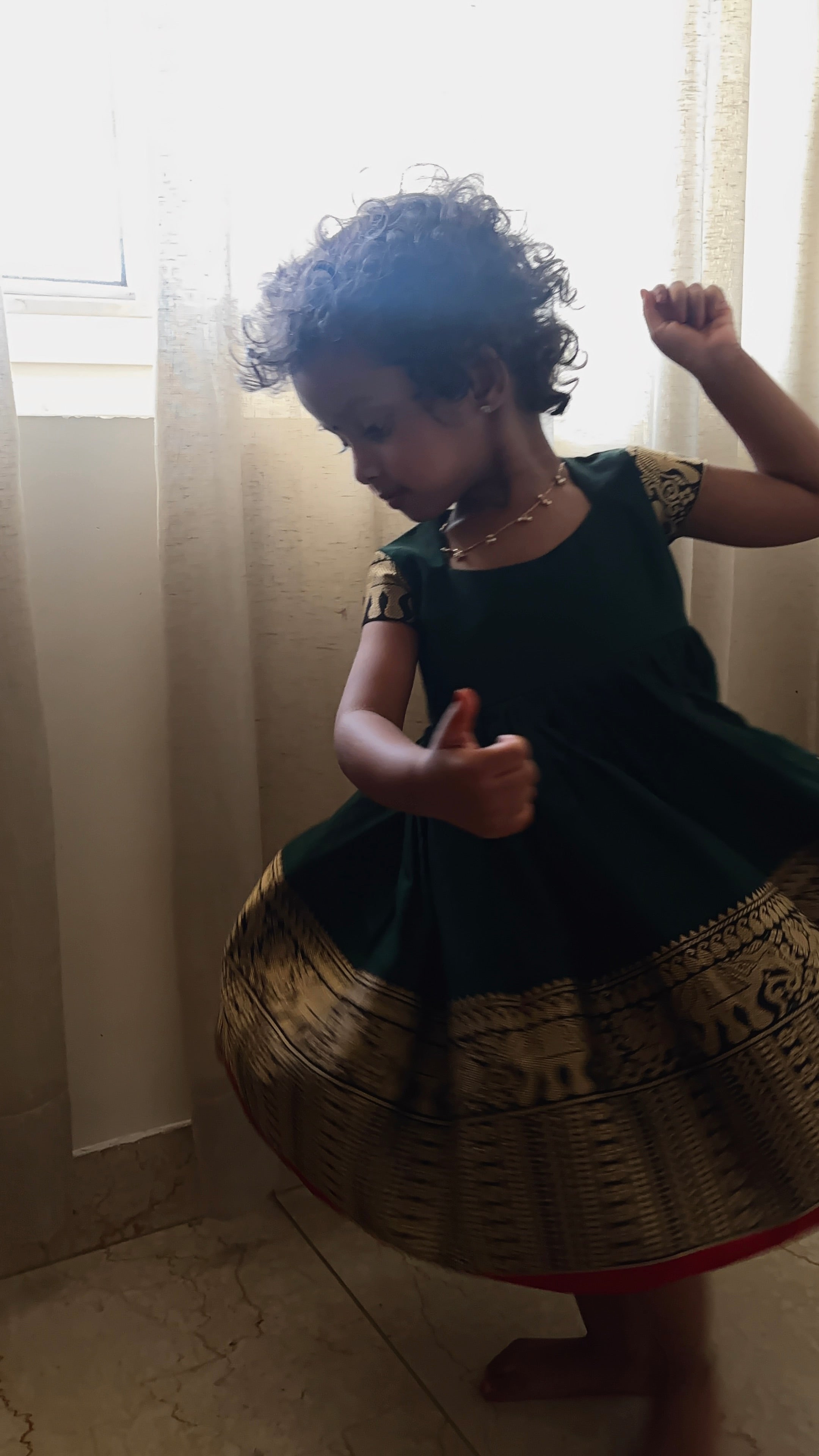 Dark green  Frock