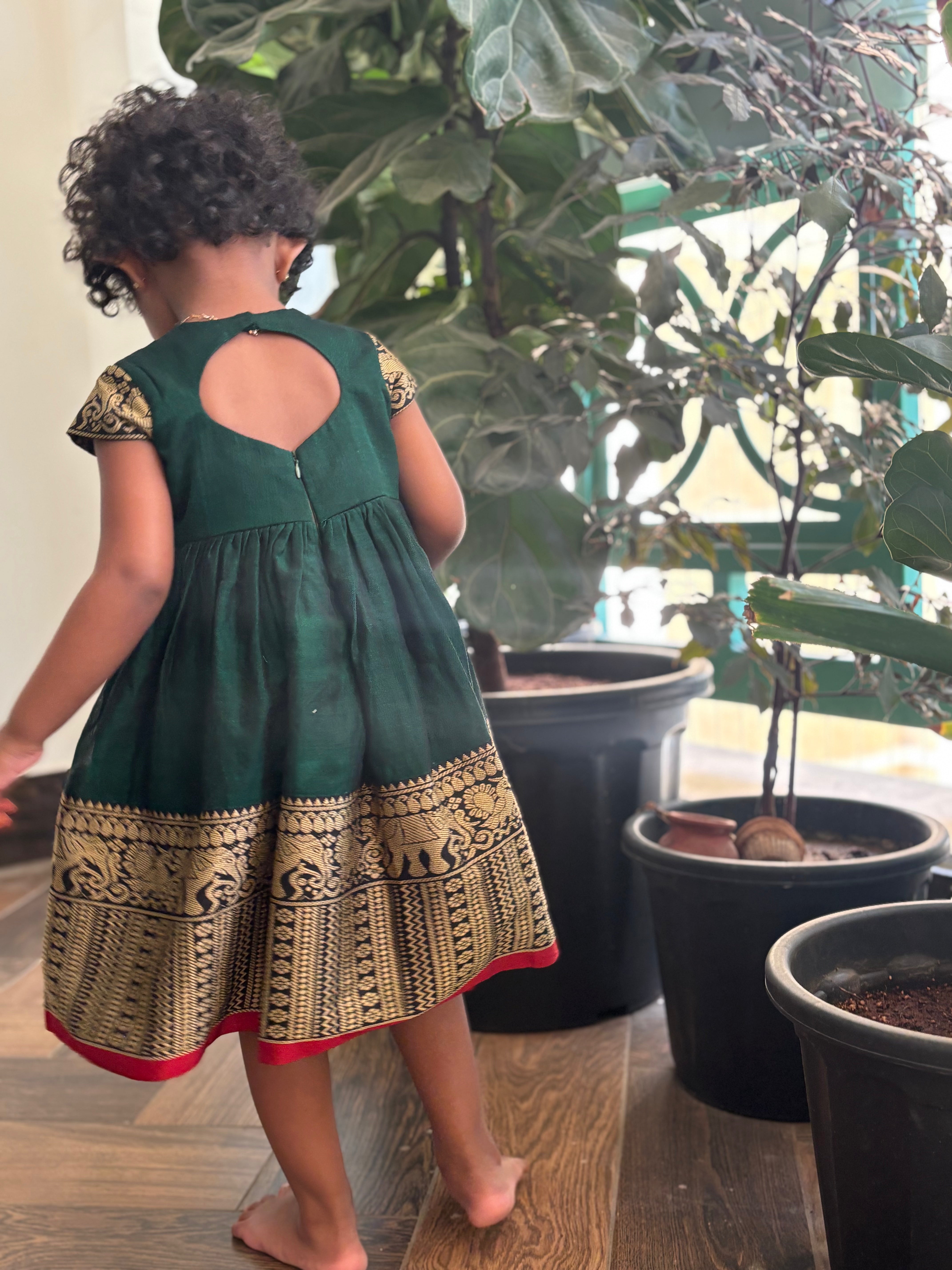 Dark green  Frock