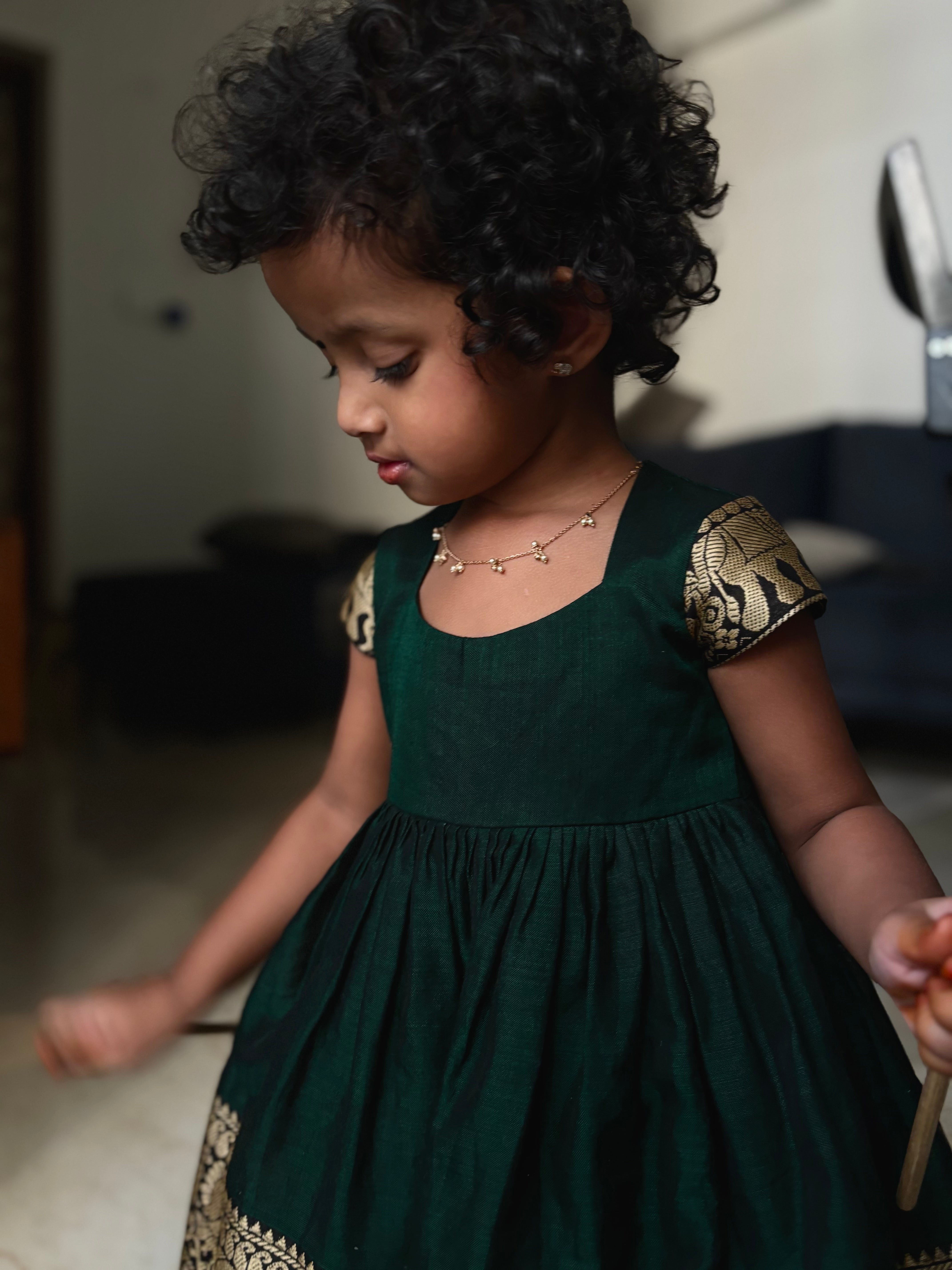Dark green  Frock