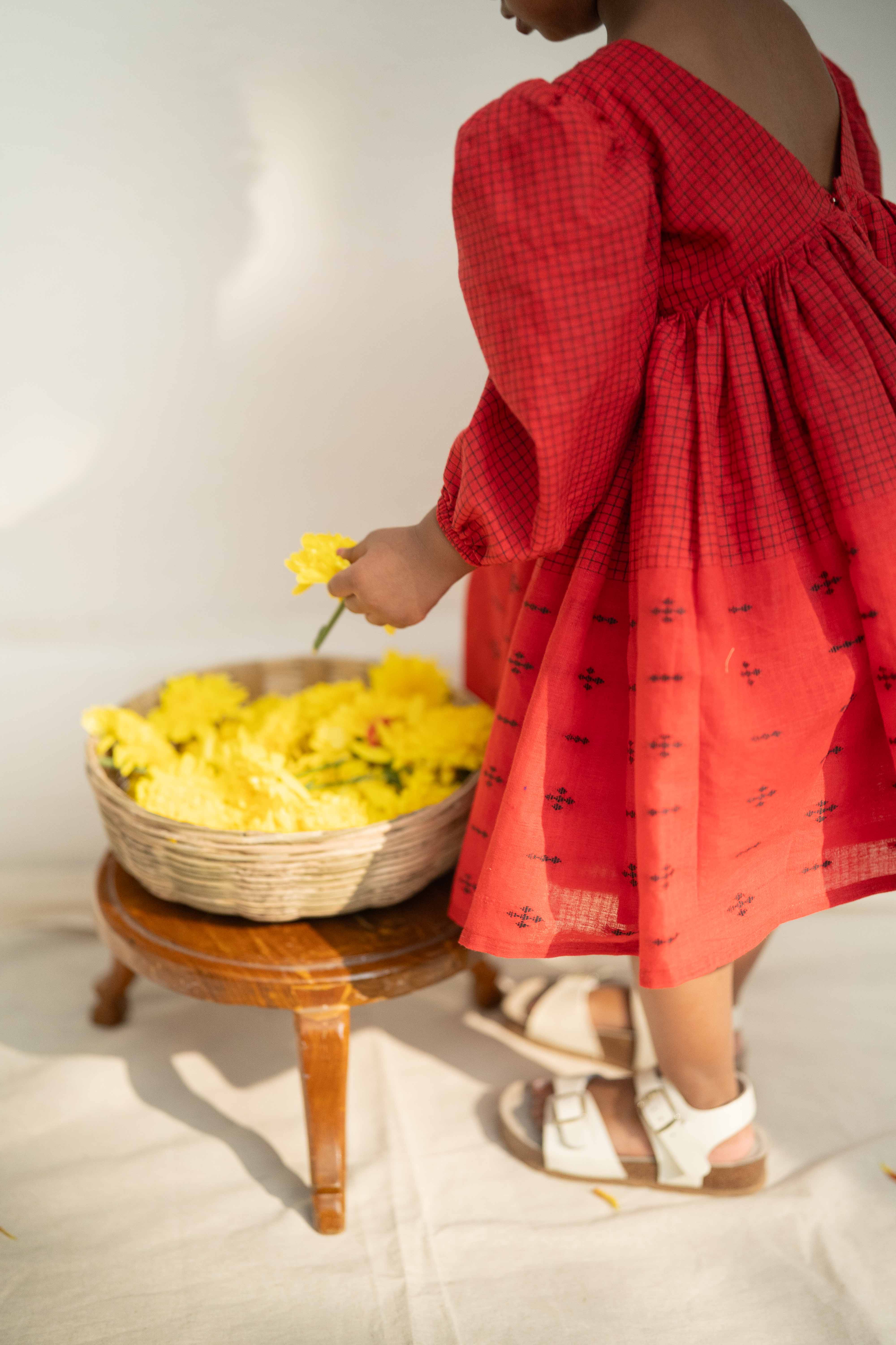 Scarlet Puff Sleeve Frock
