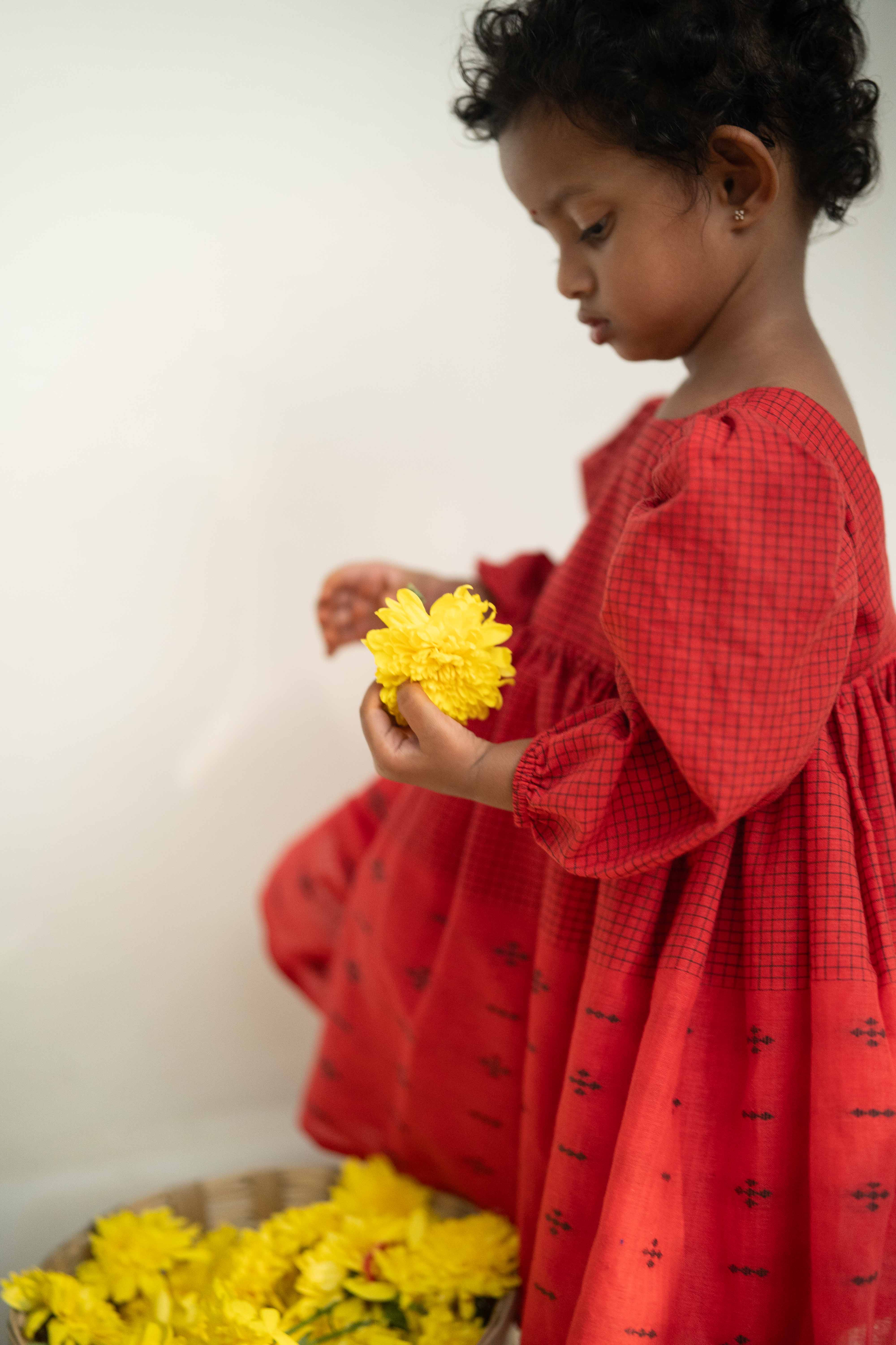 Scarlet Puff Sleeve Frock