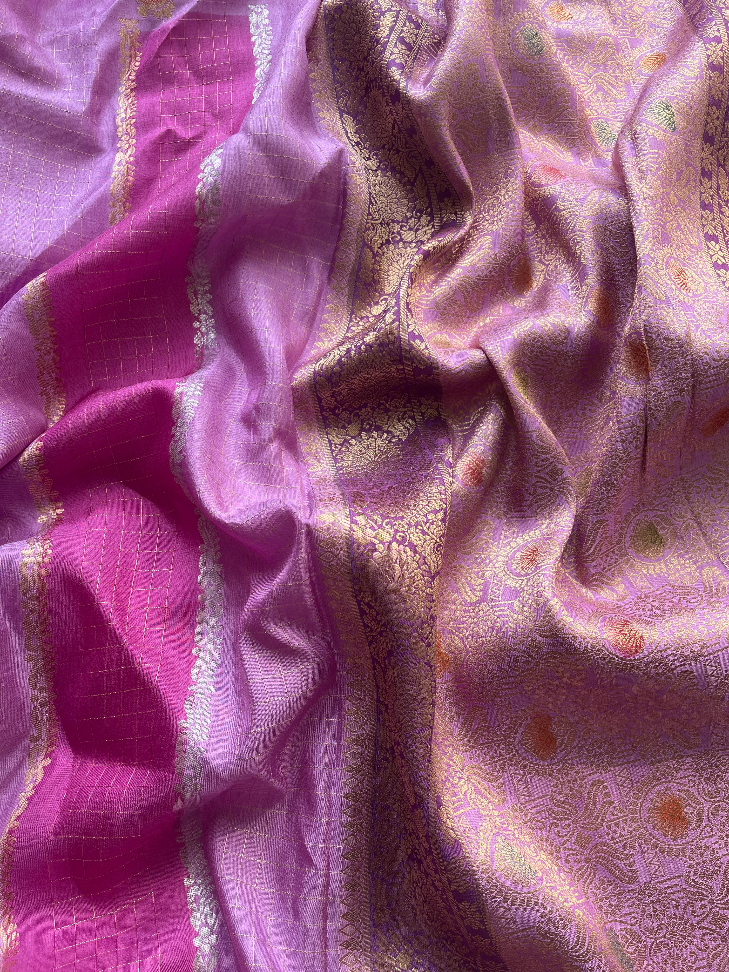 Violet Viscose silk saree