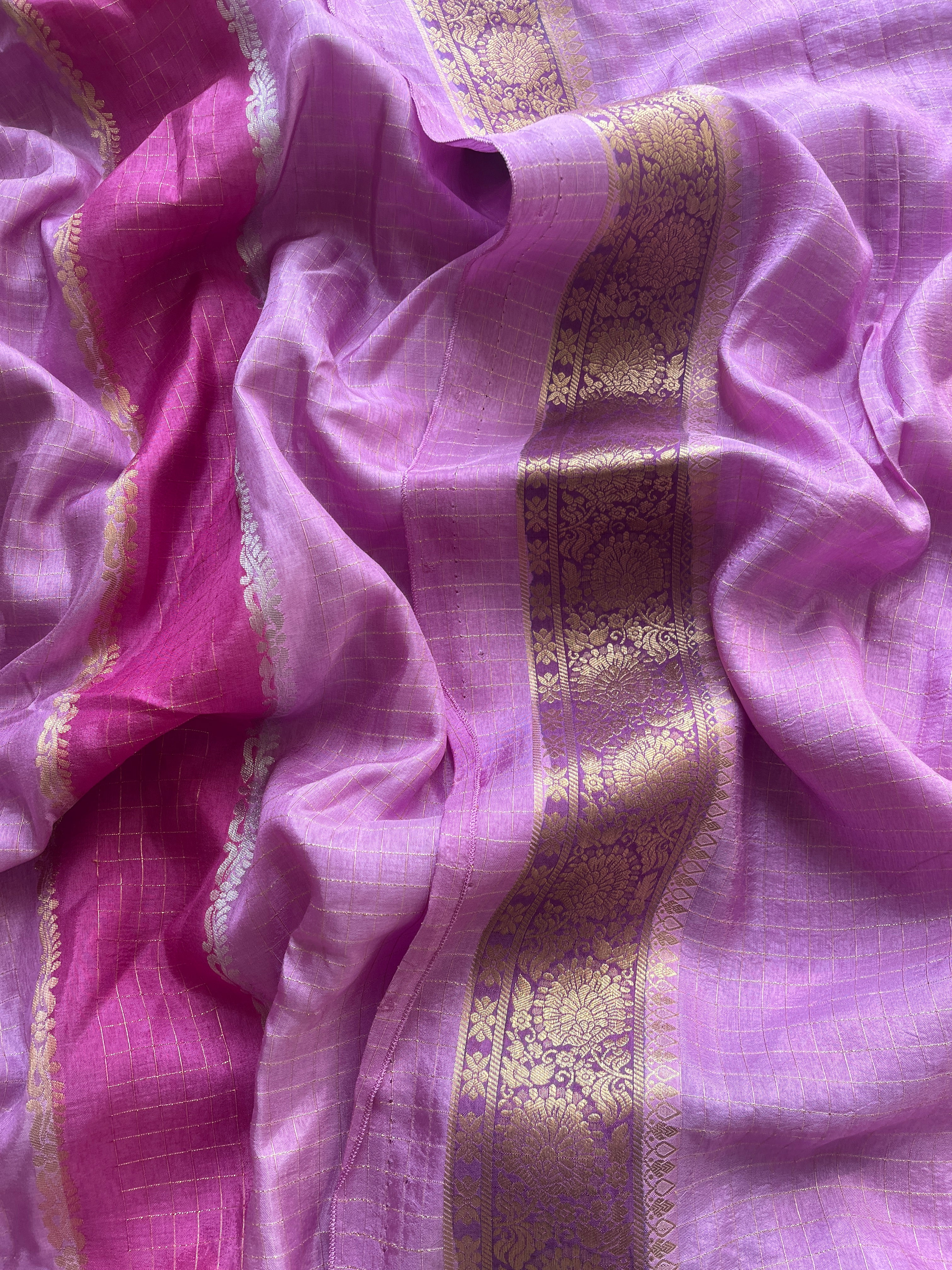 Violet Viscose silk saree