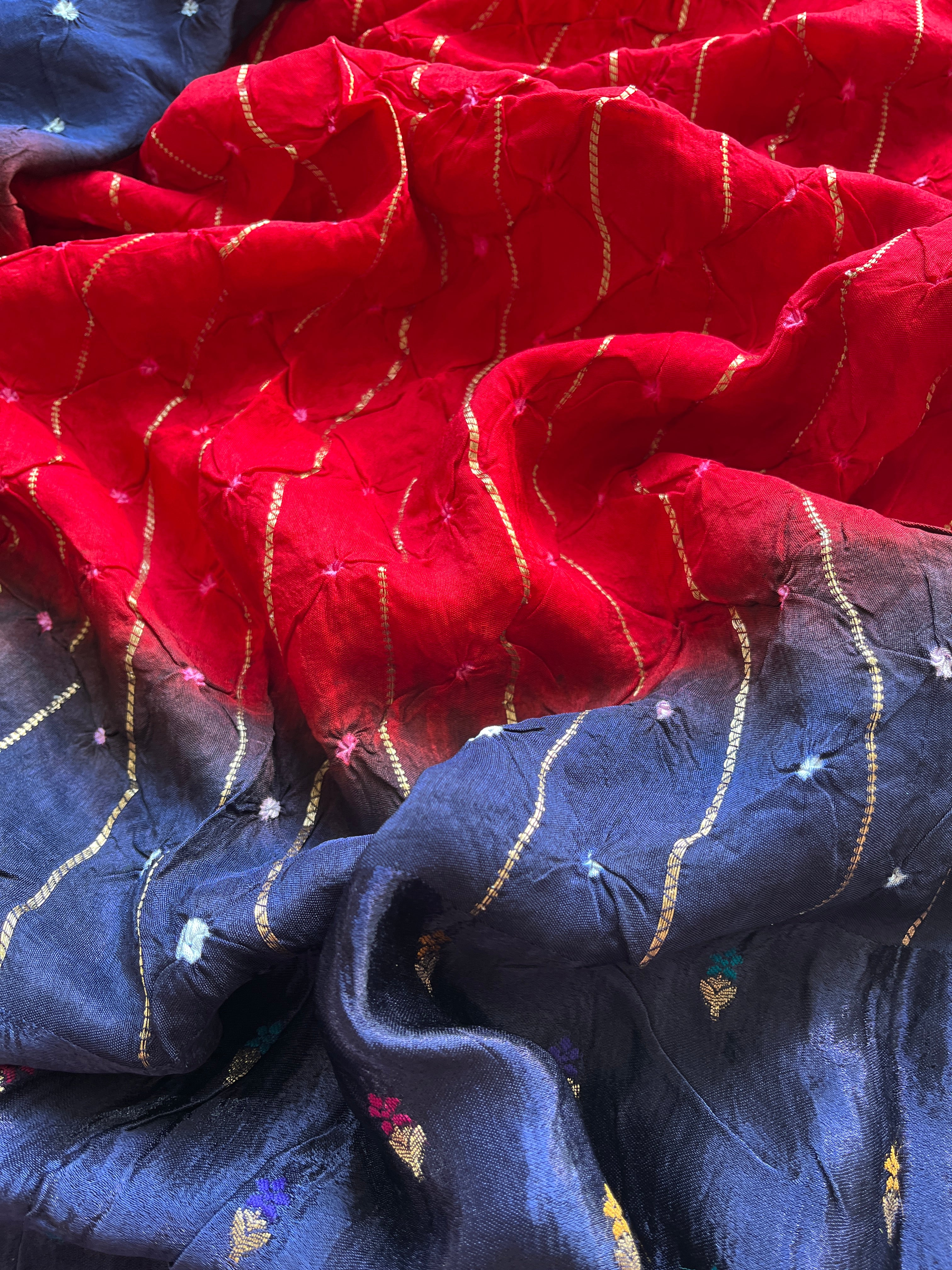 Red Bandhini Saree