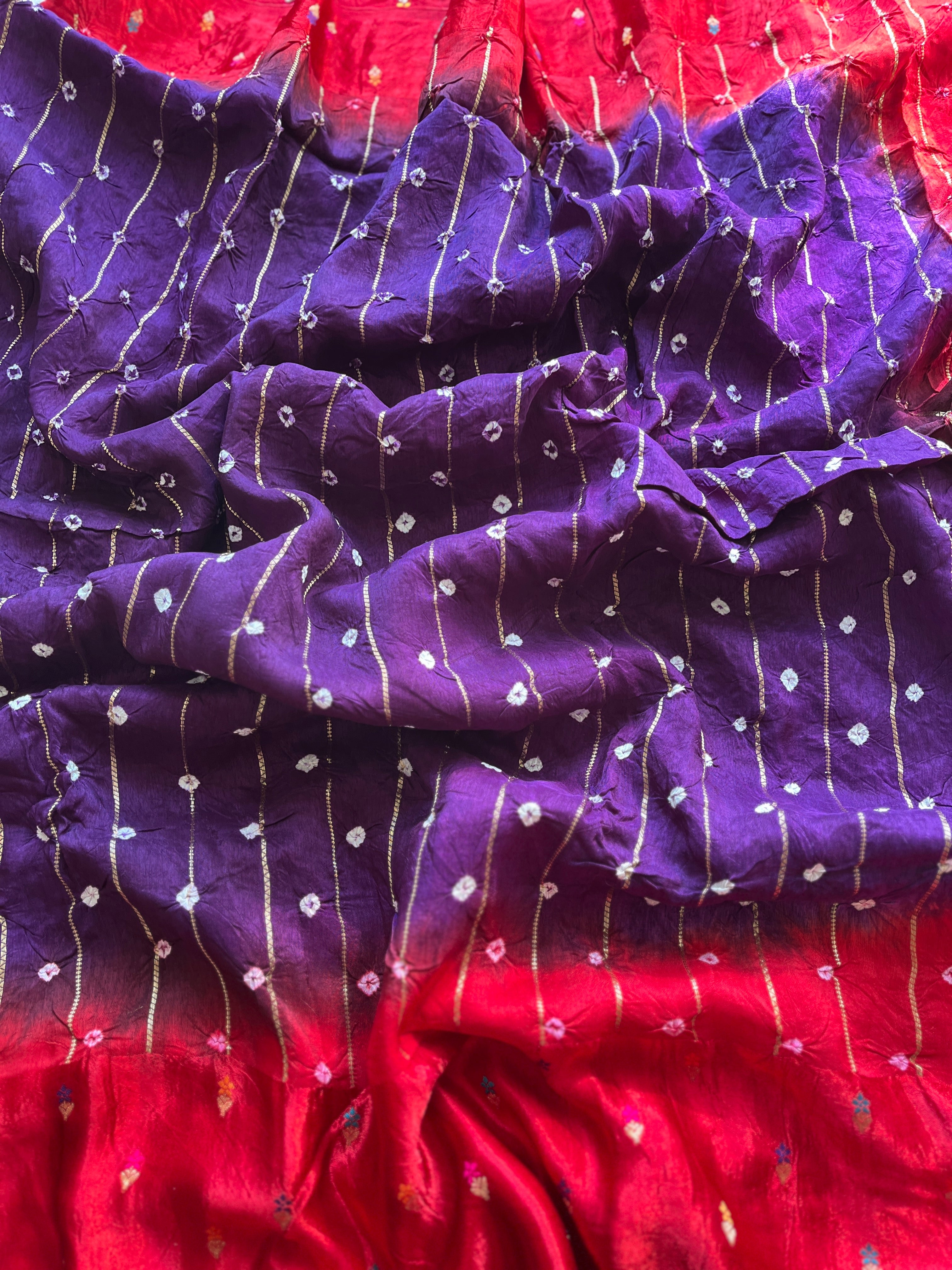 Purple Bandhini Saree