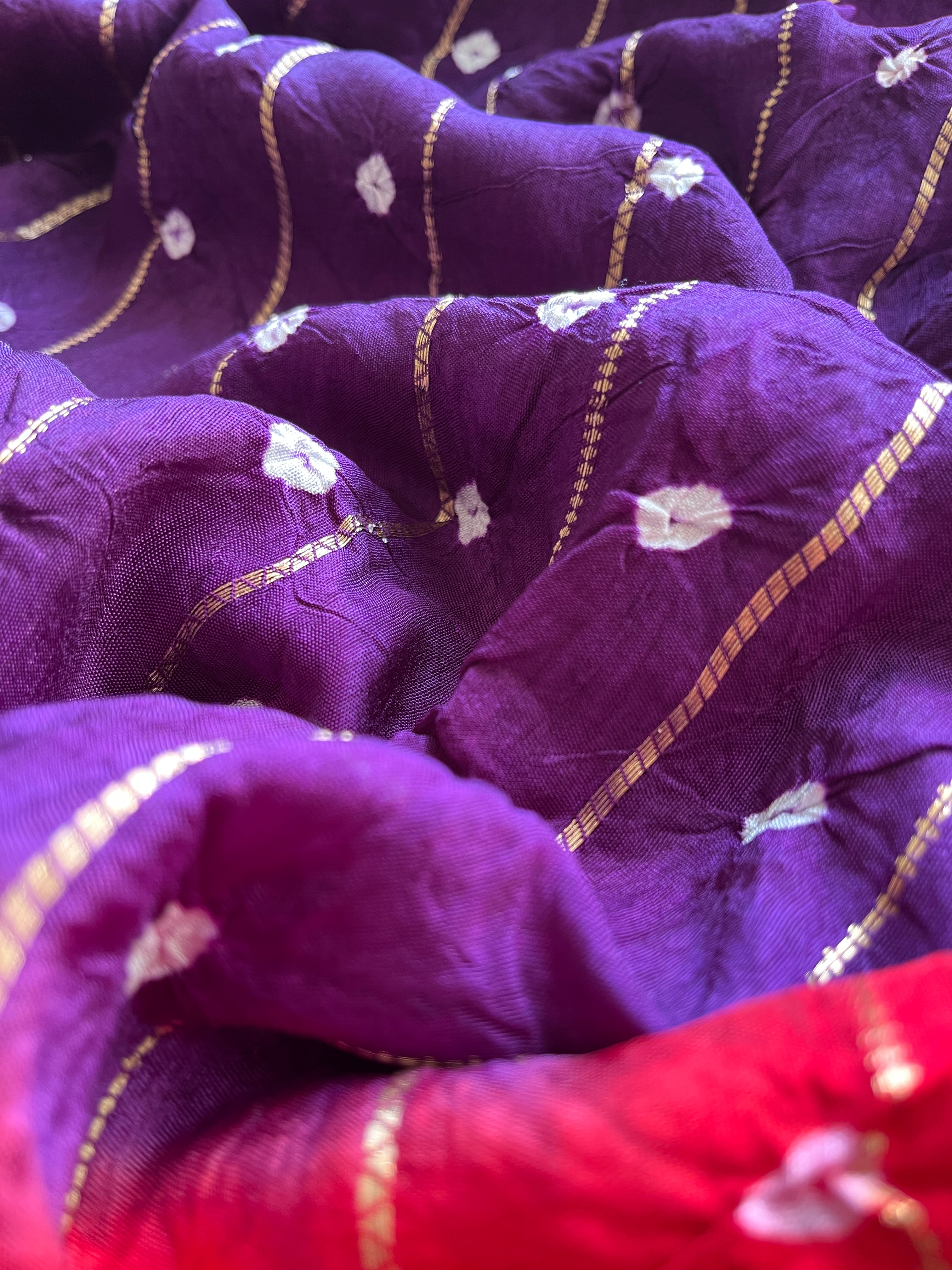 Purple Bandhini Saree
