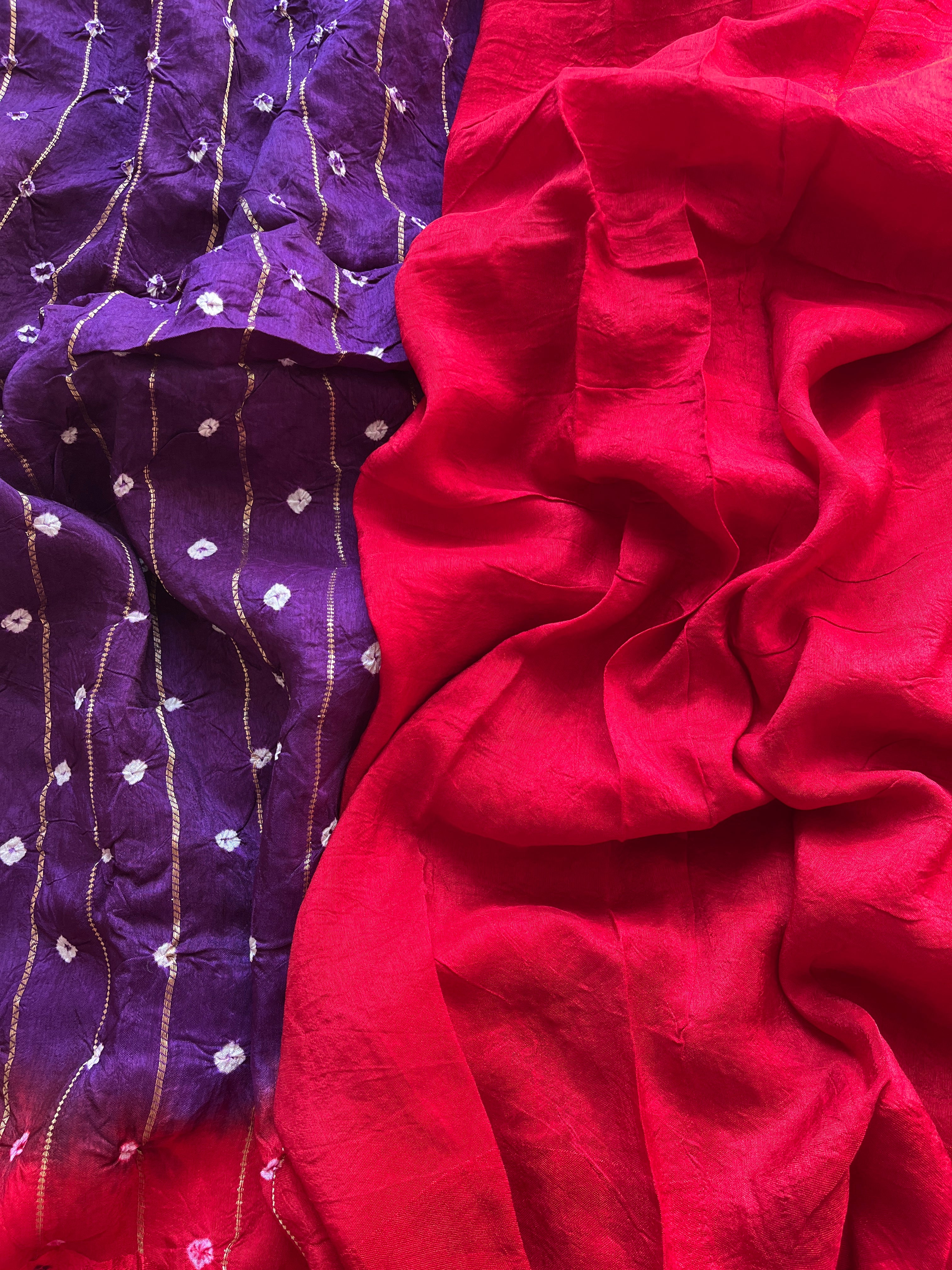Purple Bandhini Saree