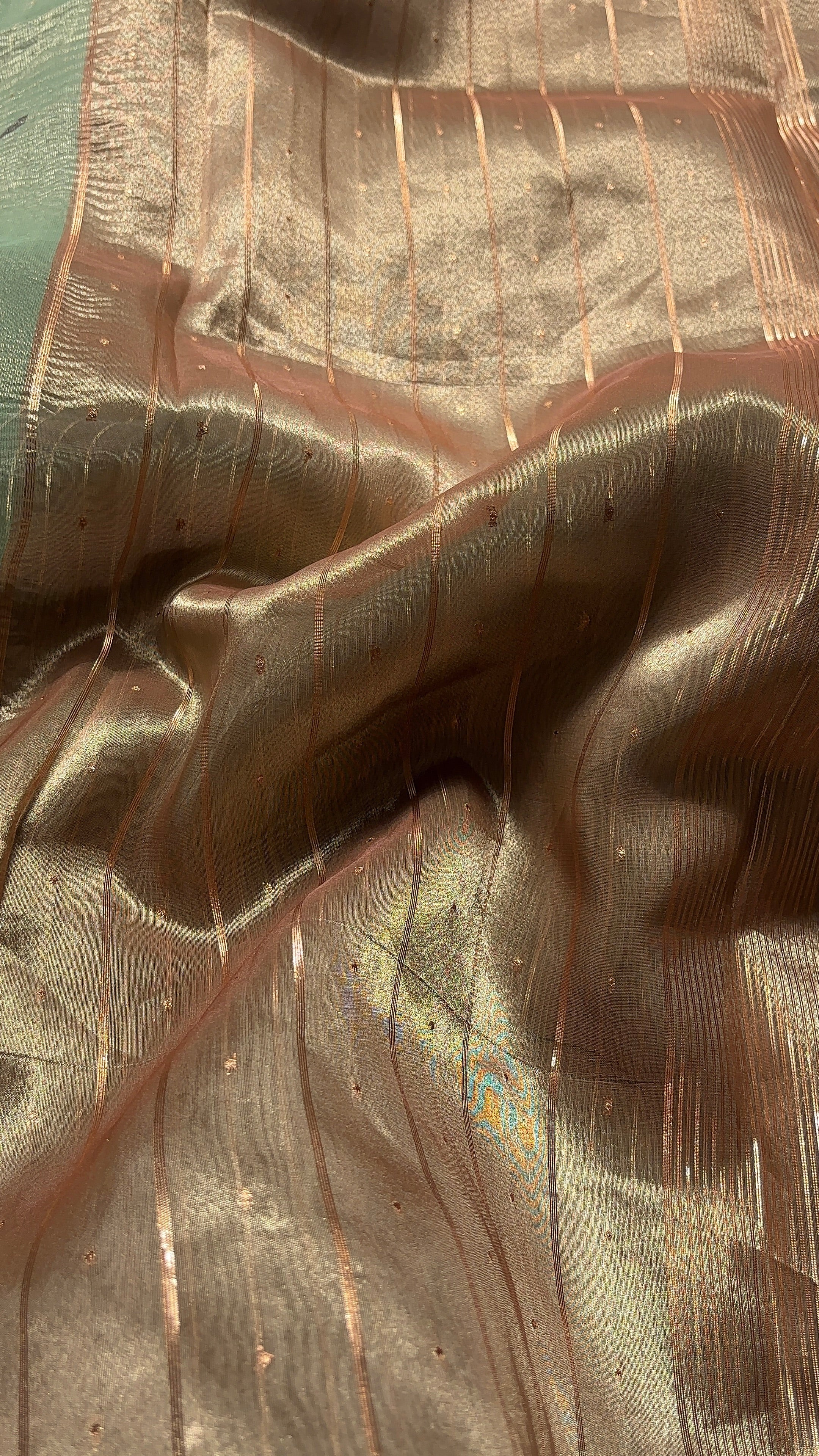 Pastel Green Tissue Saree