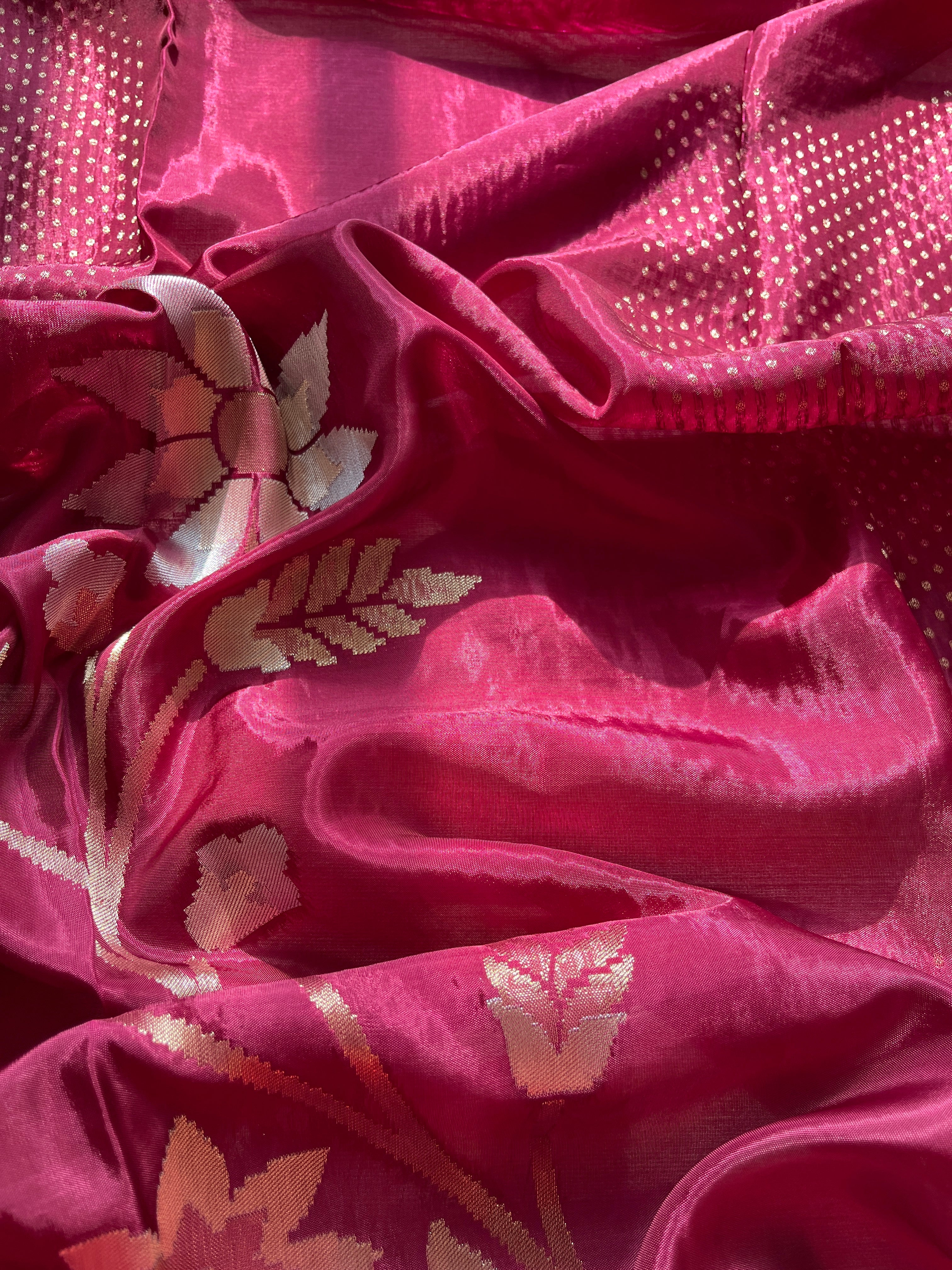 Plum Viscose Silk Saree