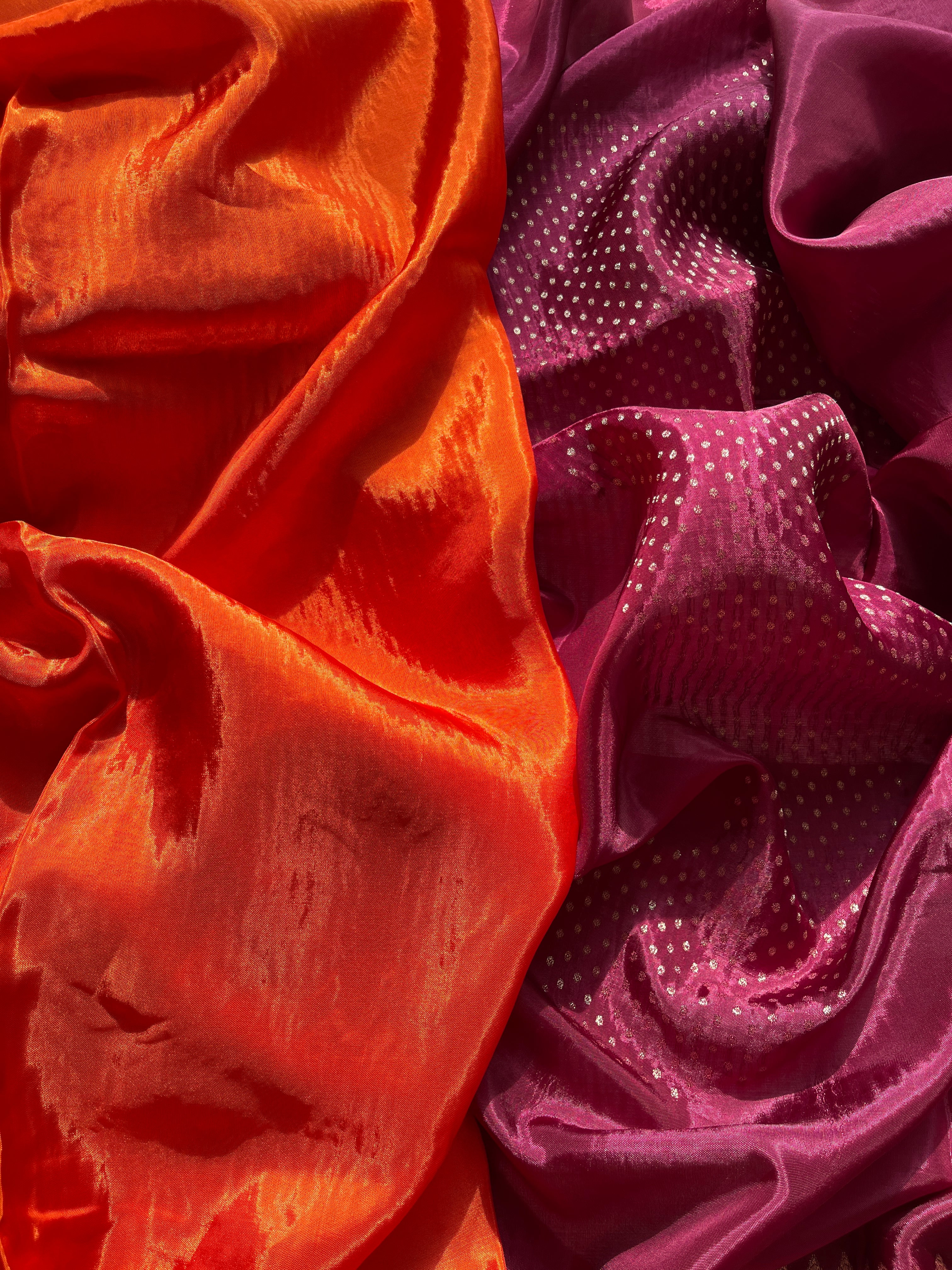 Plum Viscose Silk Saree