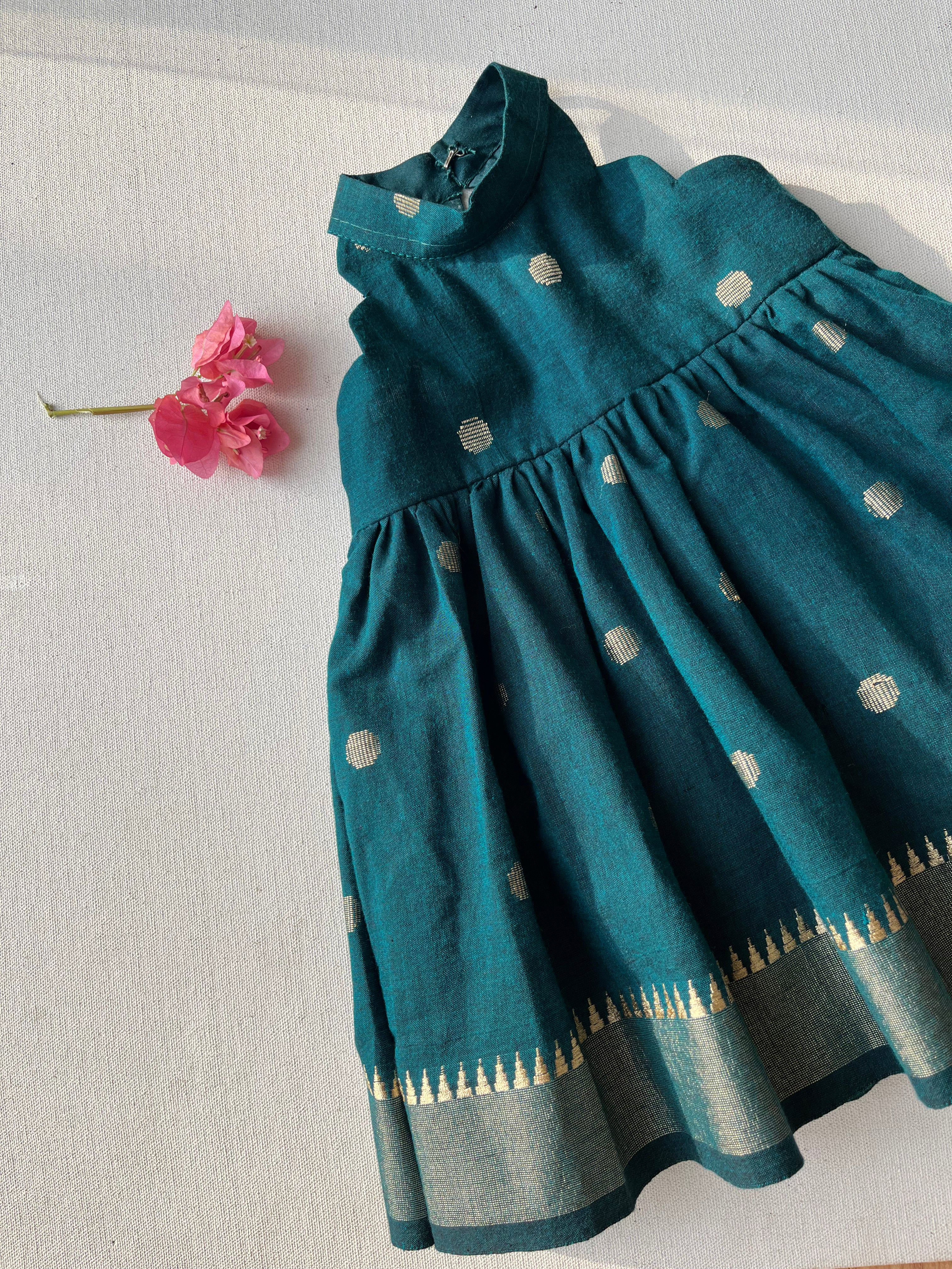 Dark Green Scallop Frock