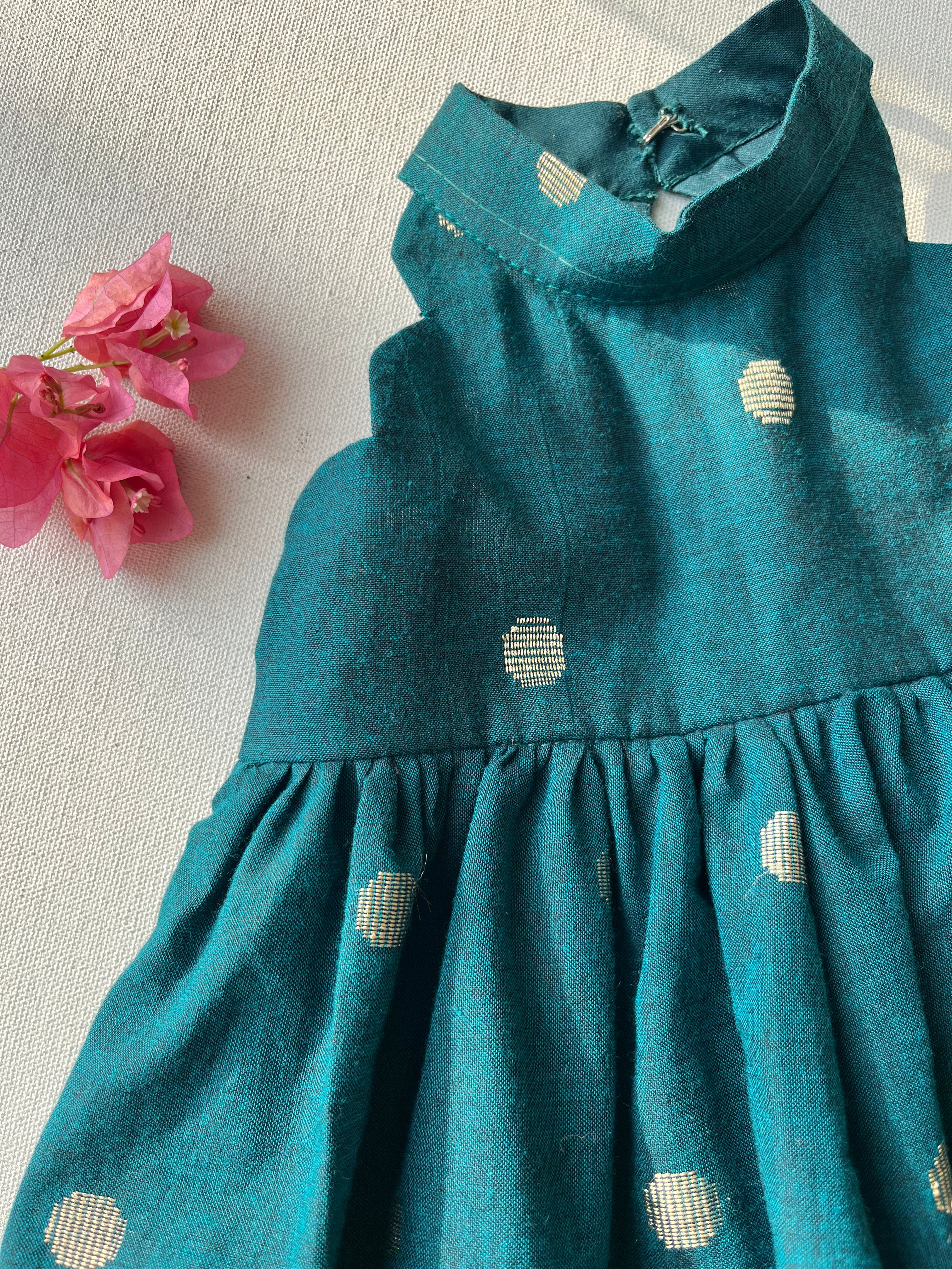 Dark Green Scallop Frock