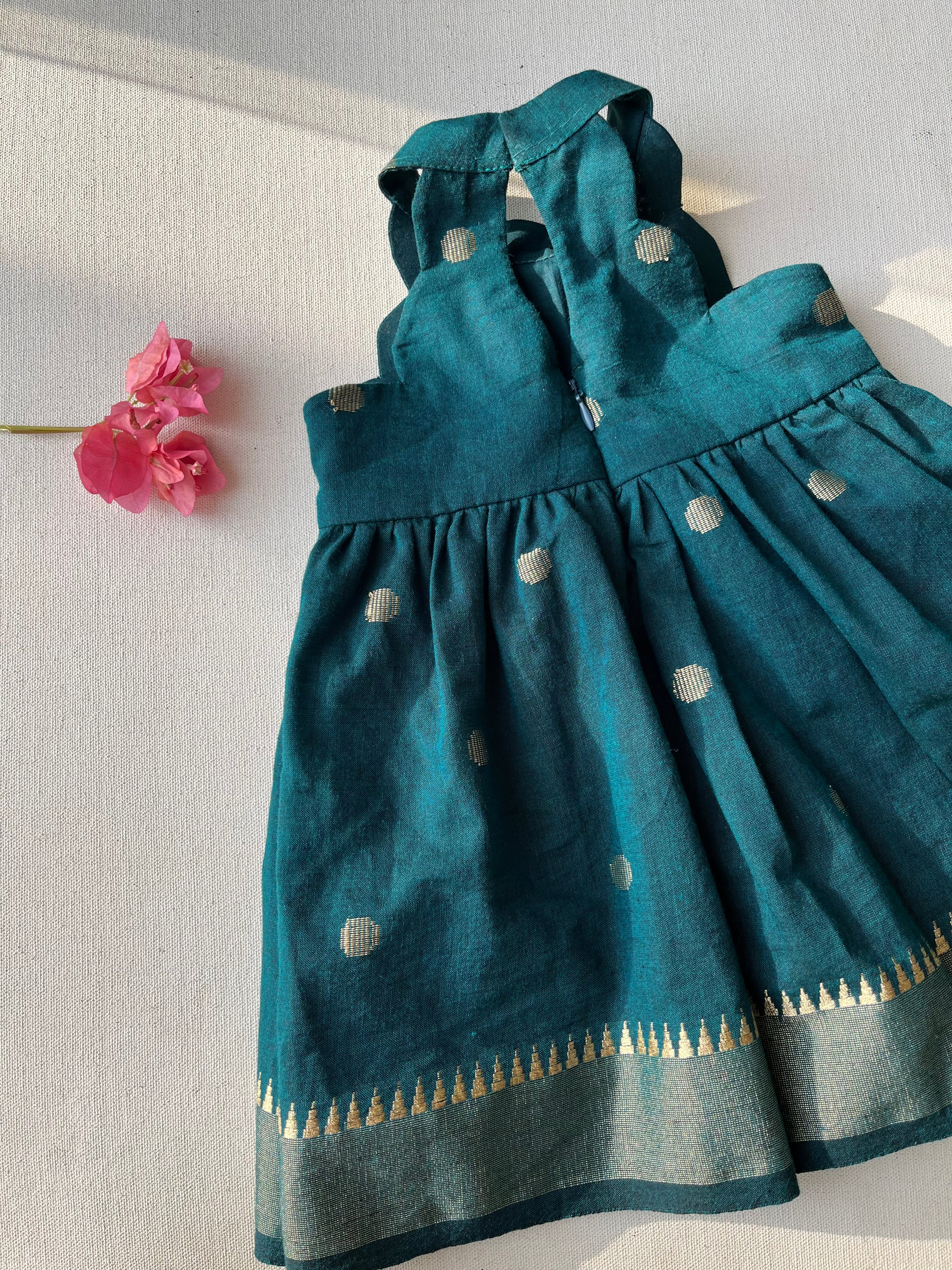 Dark Green Scallop Frock