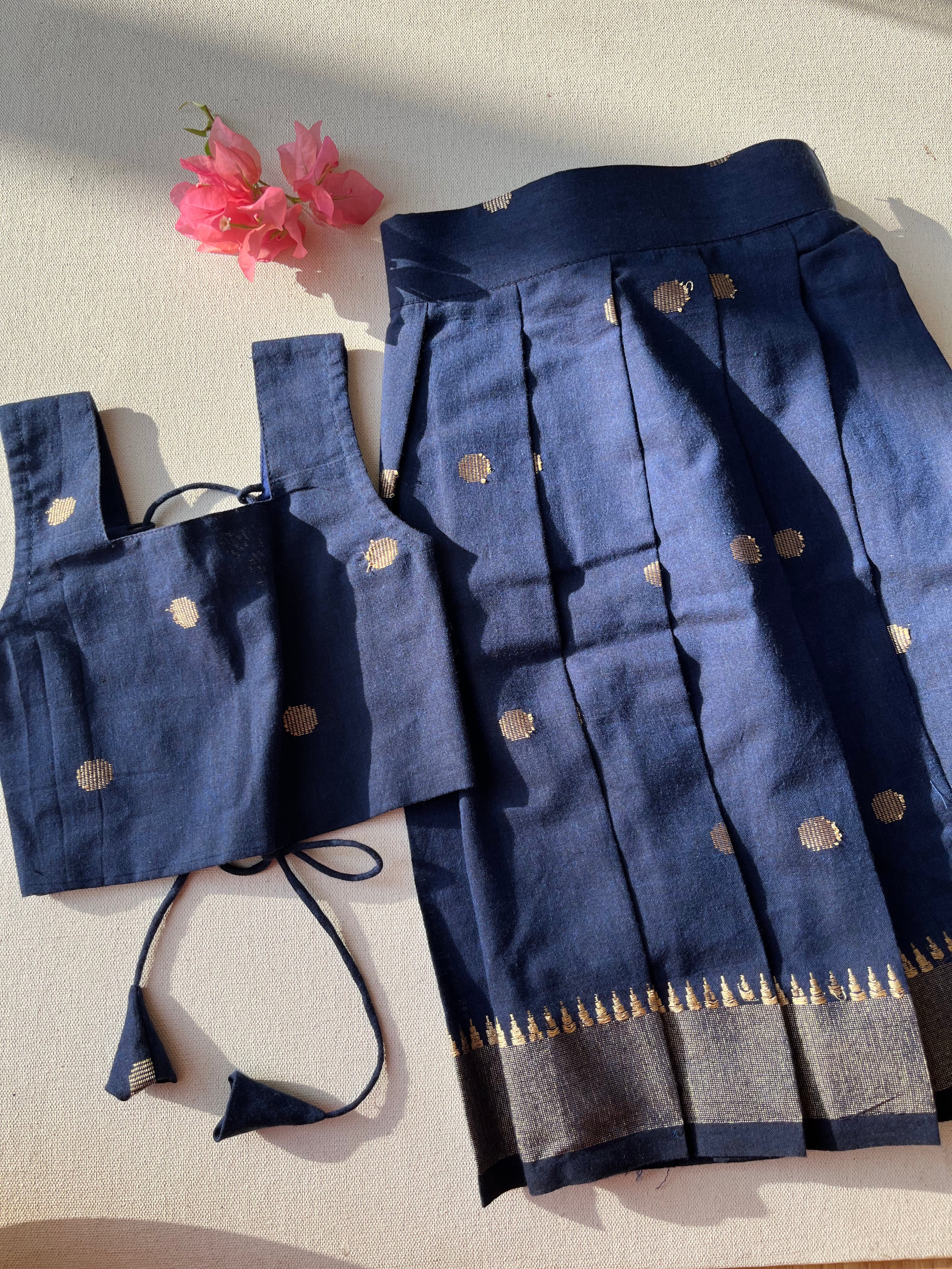 Navy Blue Skirt & Top set