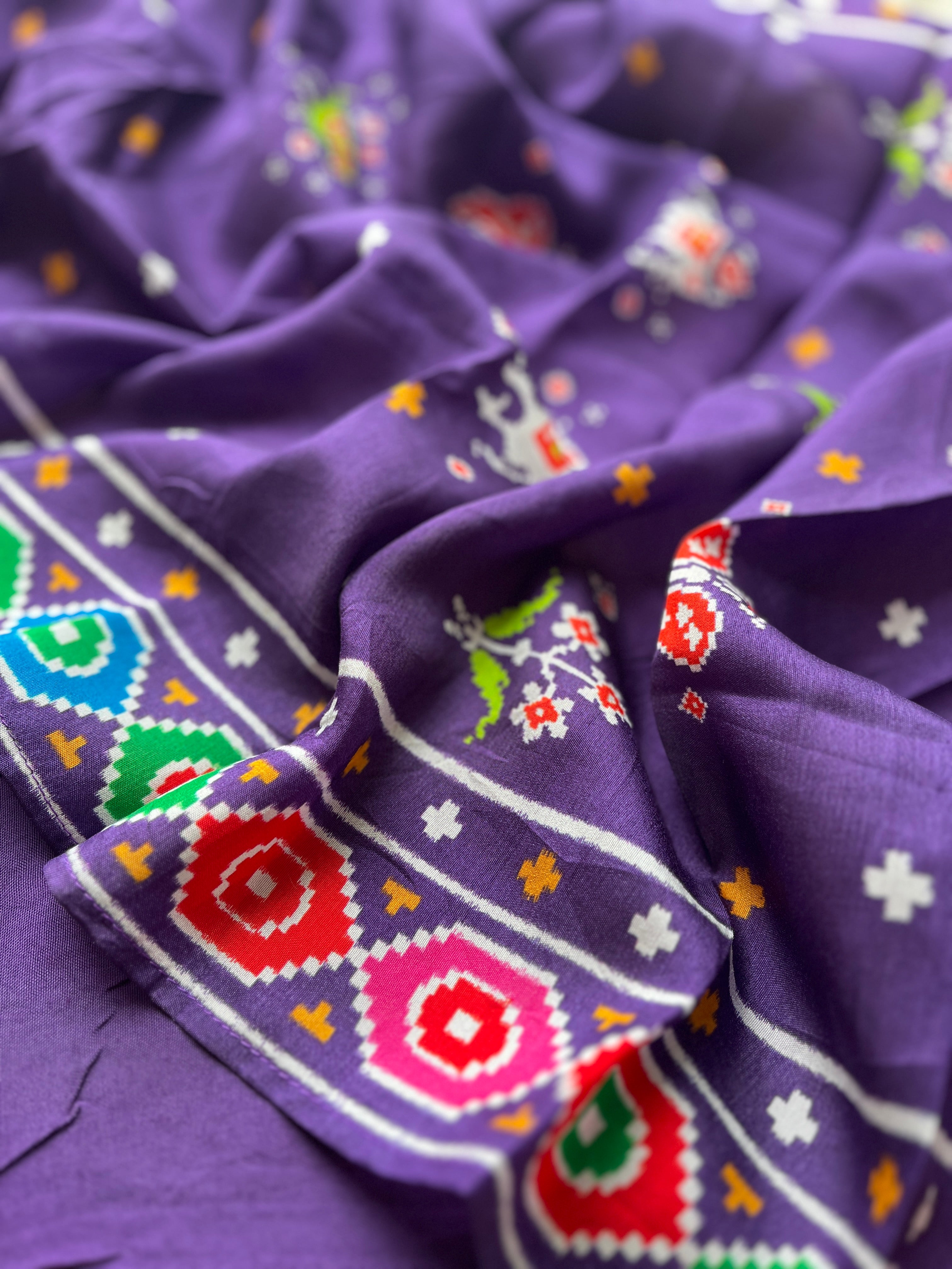 Violet Patola semi stitched suit set