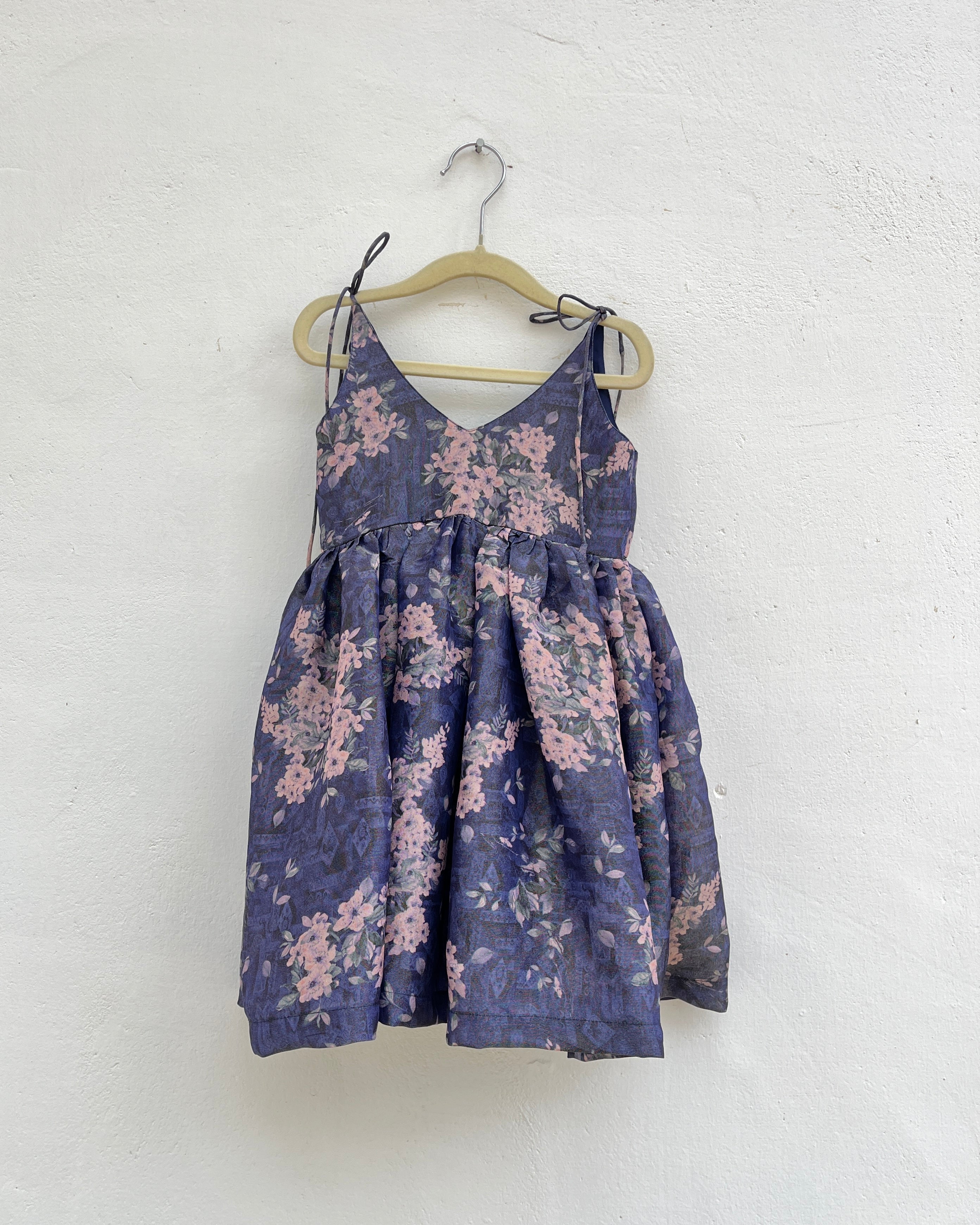 Violet Pure Tissue Tie-up frocks