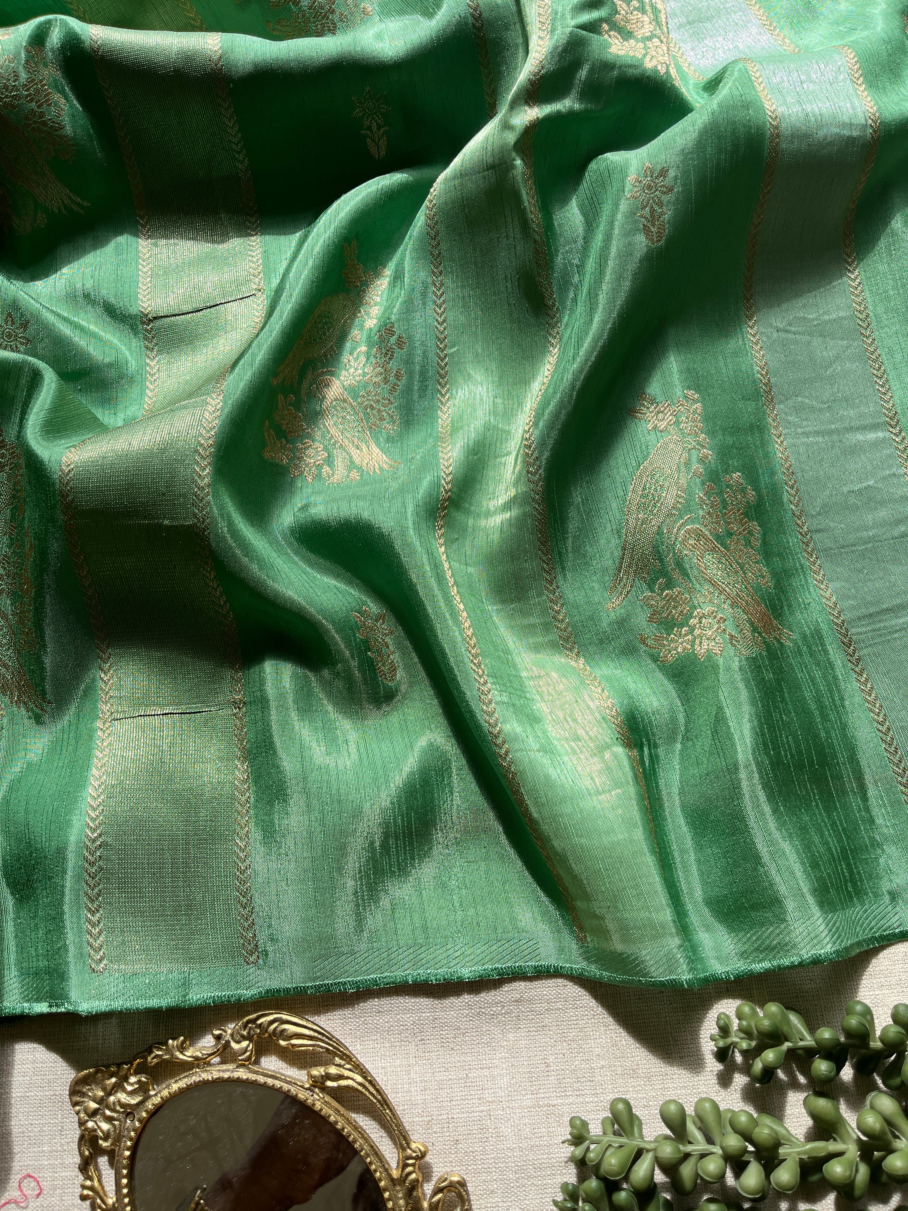 Green Viscose Silk Saree