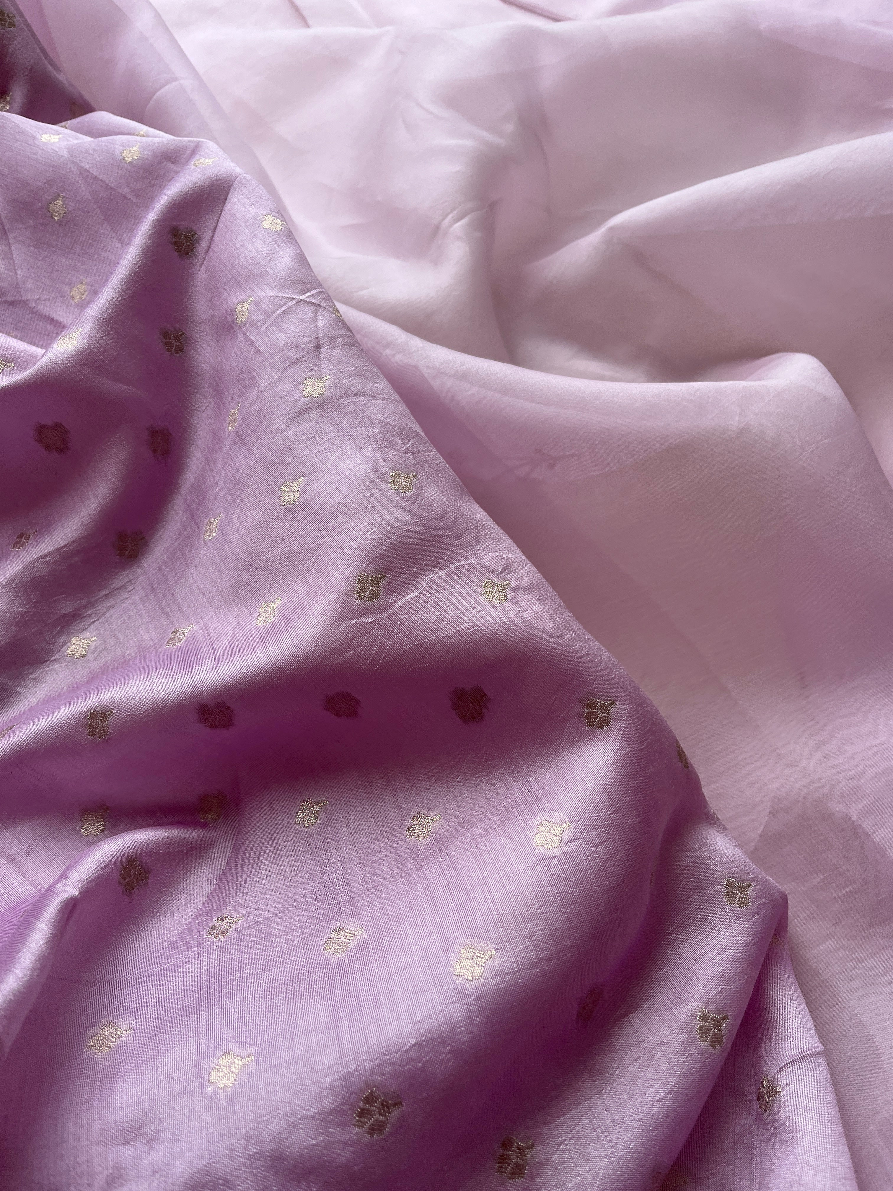 Lavender Organza Saree
