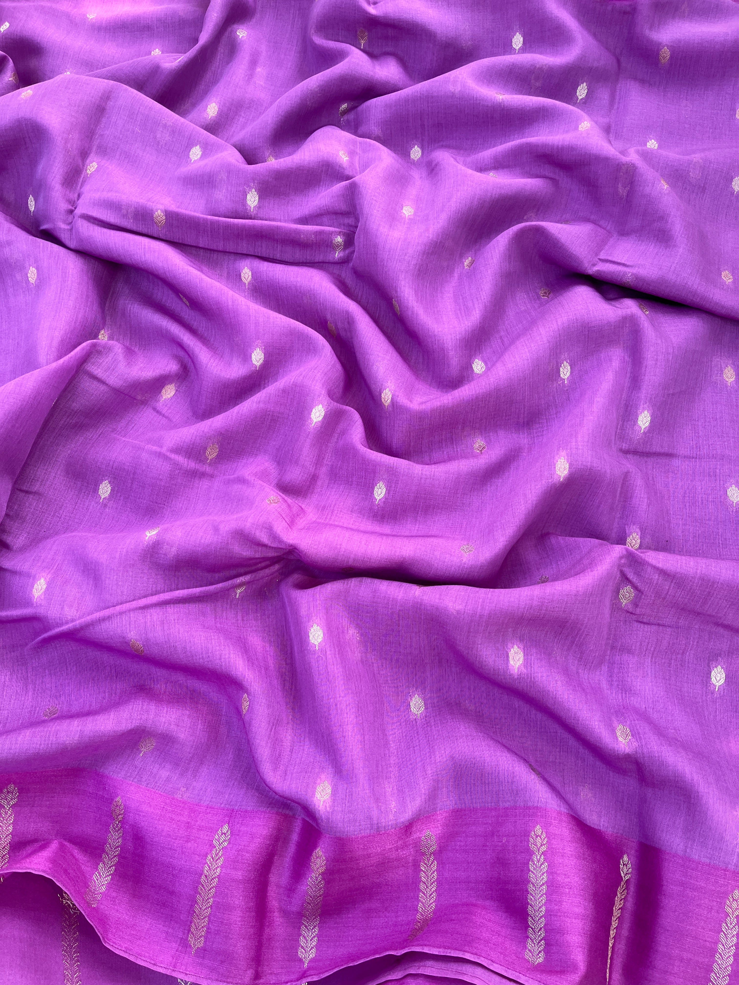 Violet Silk cotton saree