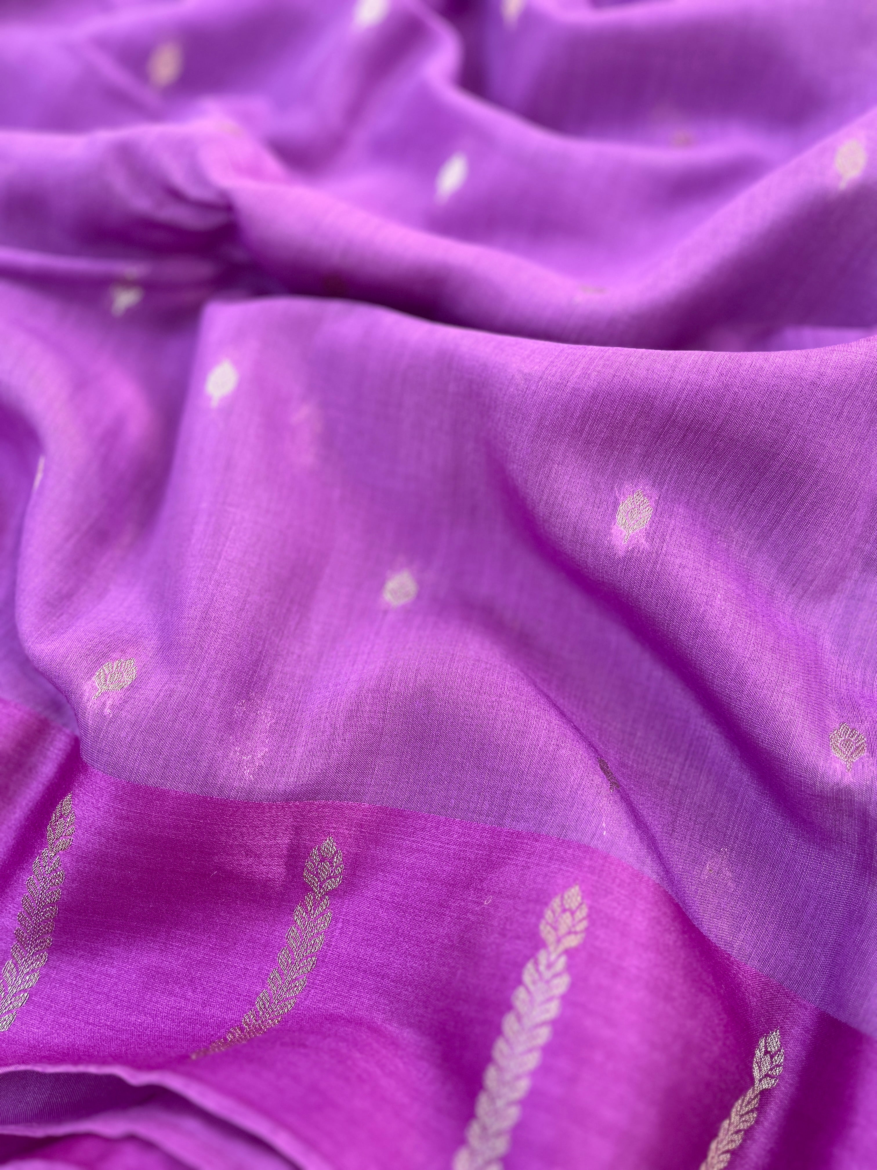 Violet Silk cotton saree