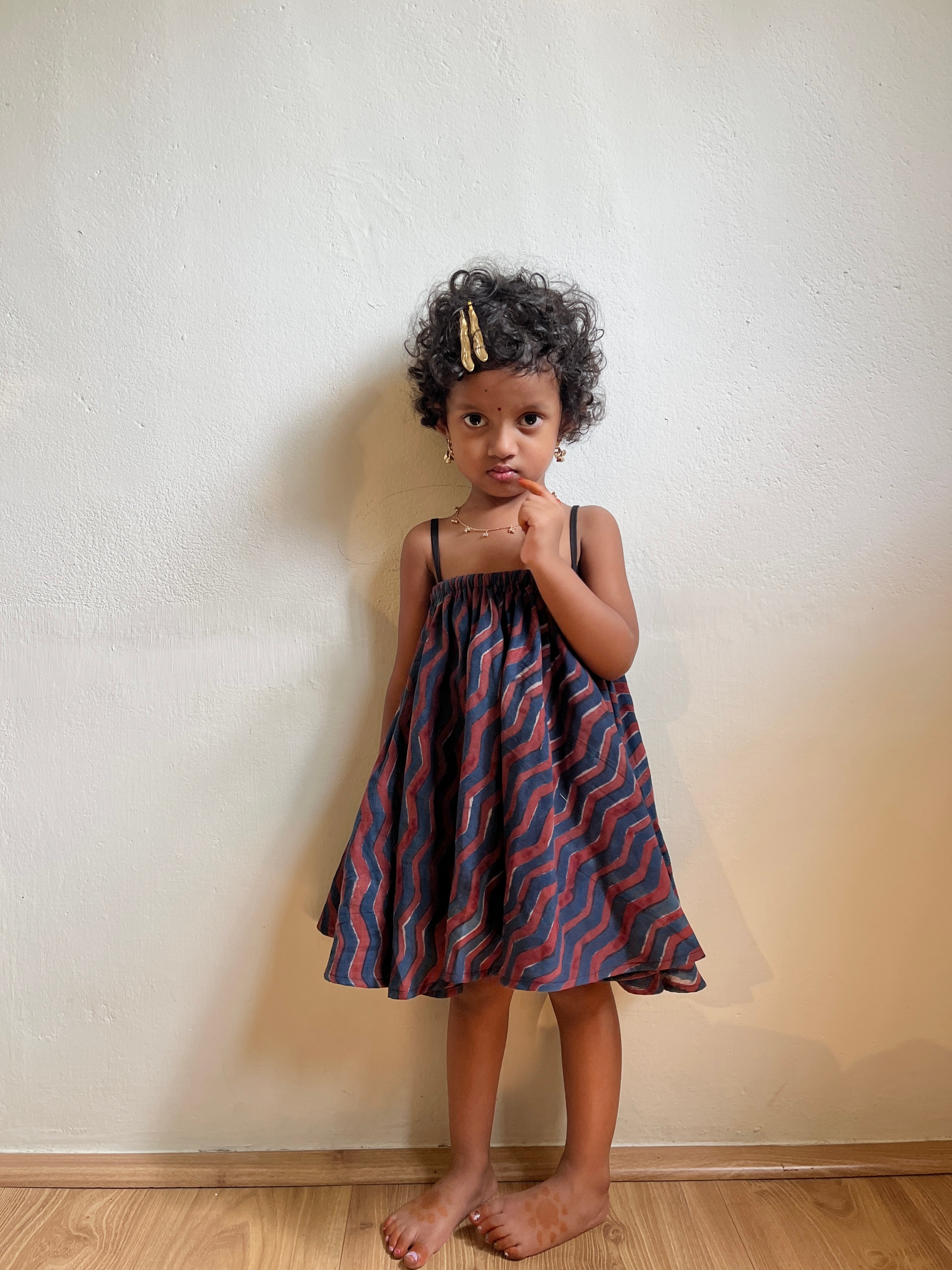 Blue chevron dress