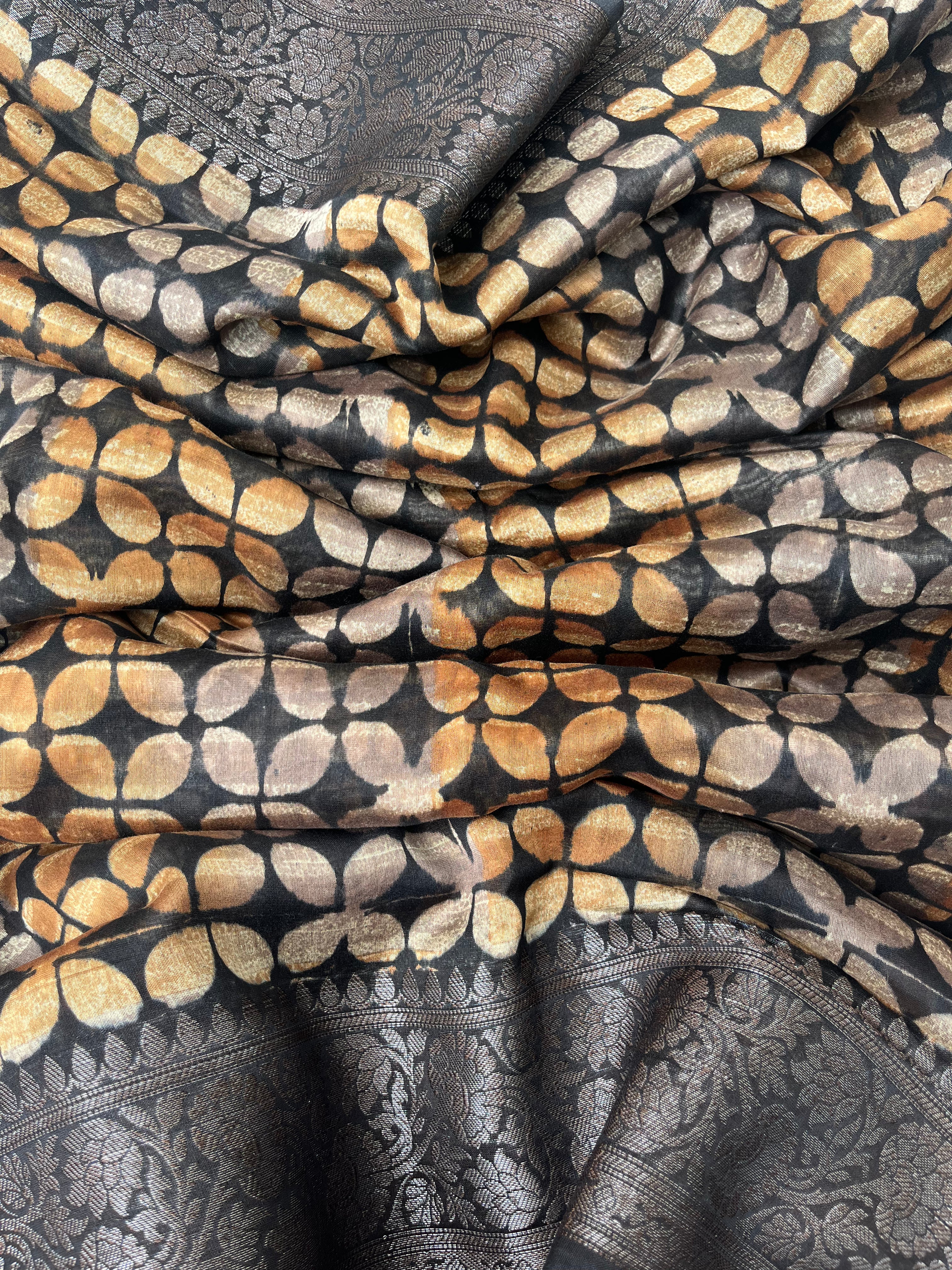 Purple, Pink, Yellow & Blue Multicolor Pure Cotton Chanderi Saree