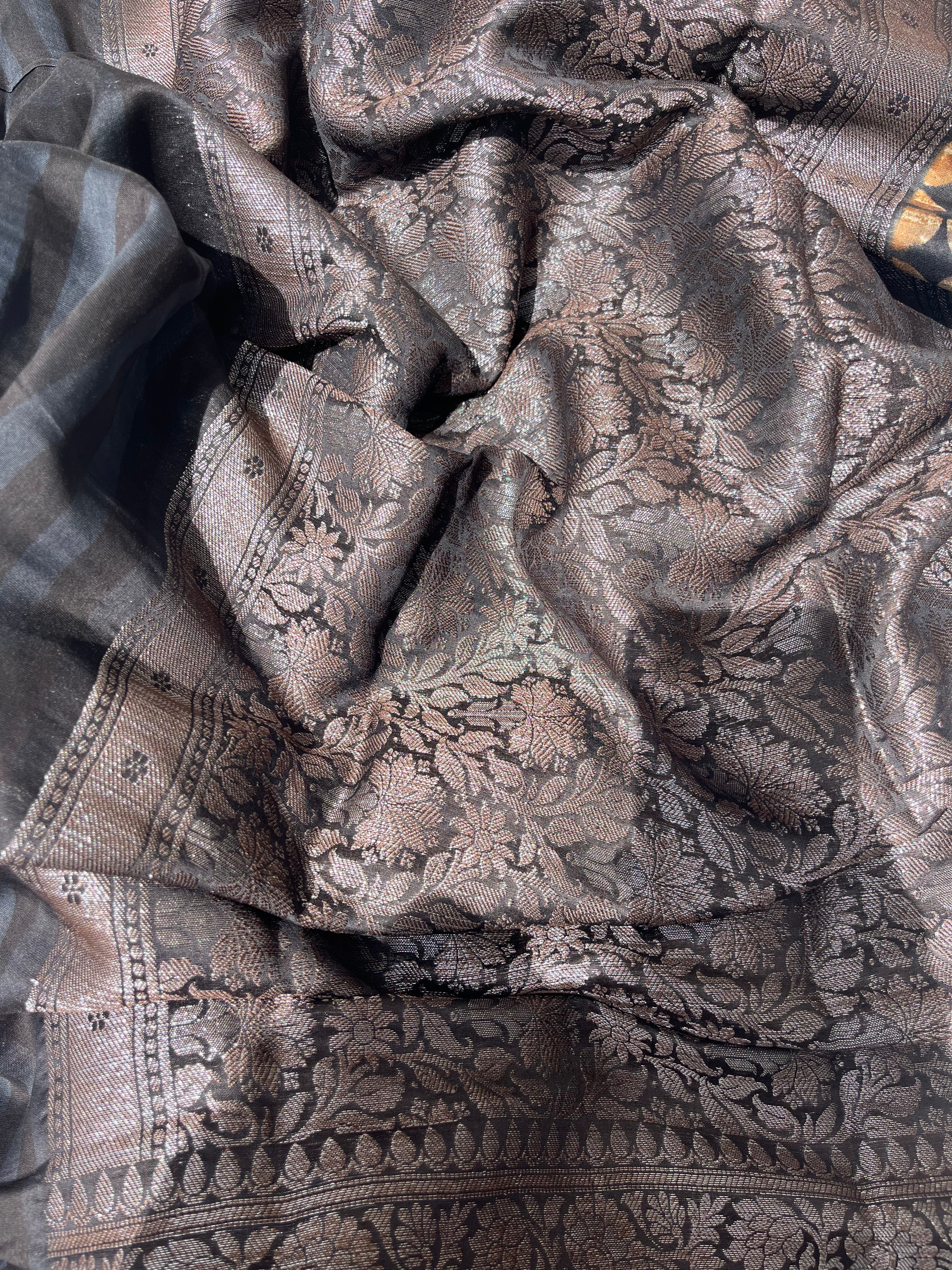 Purple, Pink, Yellow & Blue Multicolor Pure Cotton Chanderi Saree