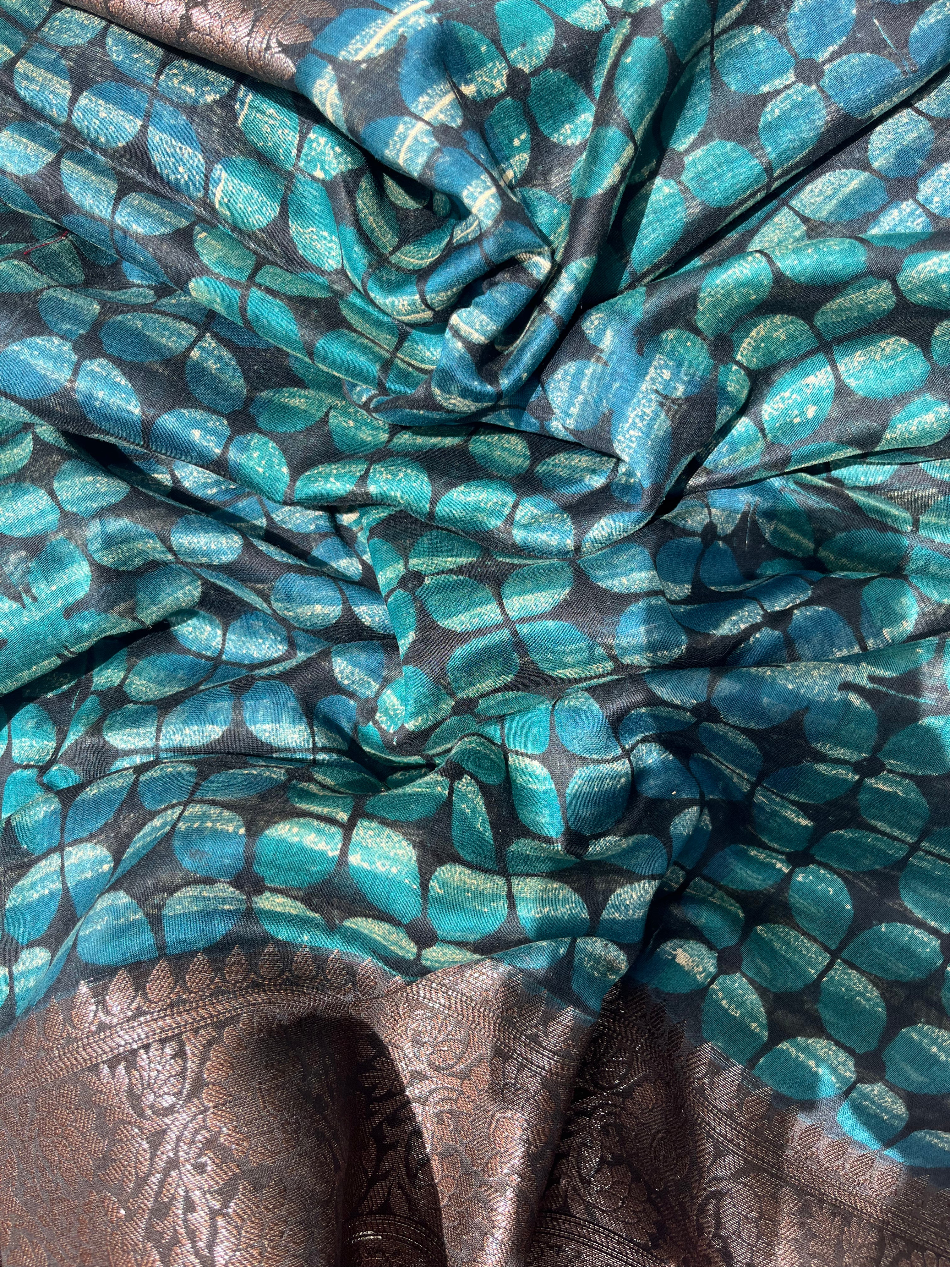 Purple, Pink, Yellow & Blue Multicolor Pure Cotton Chanderi Saree