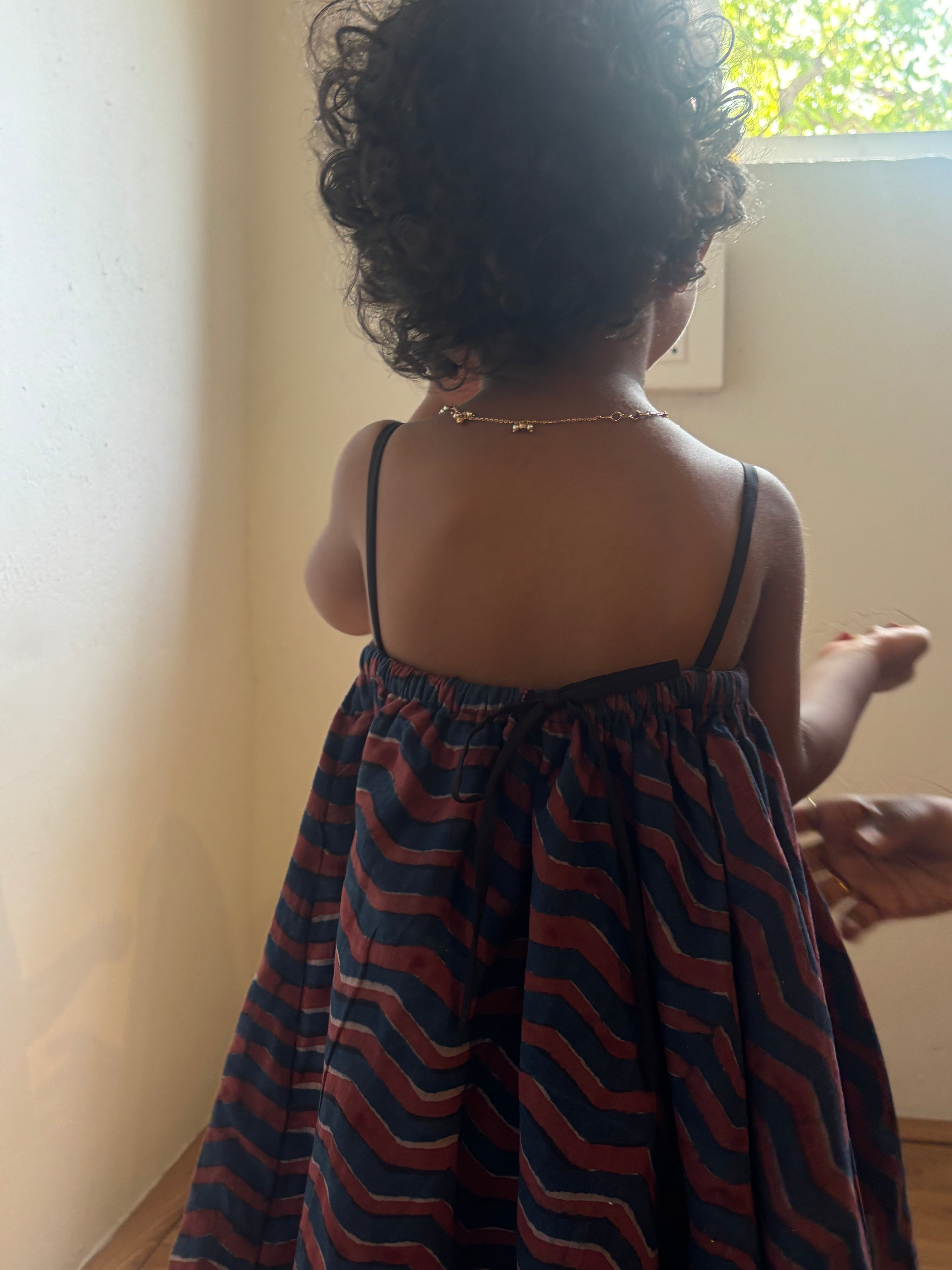 Blue chevron dress