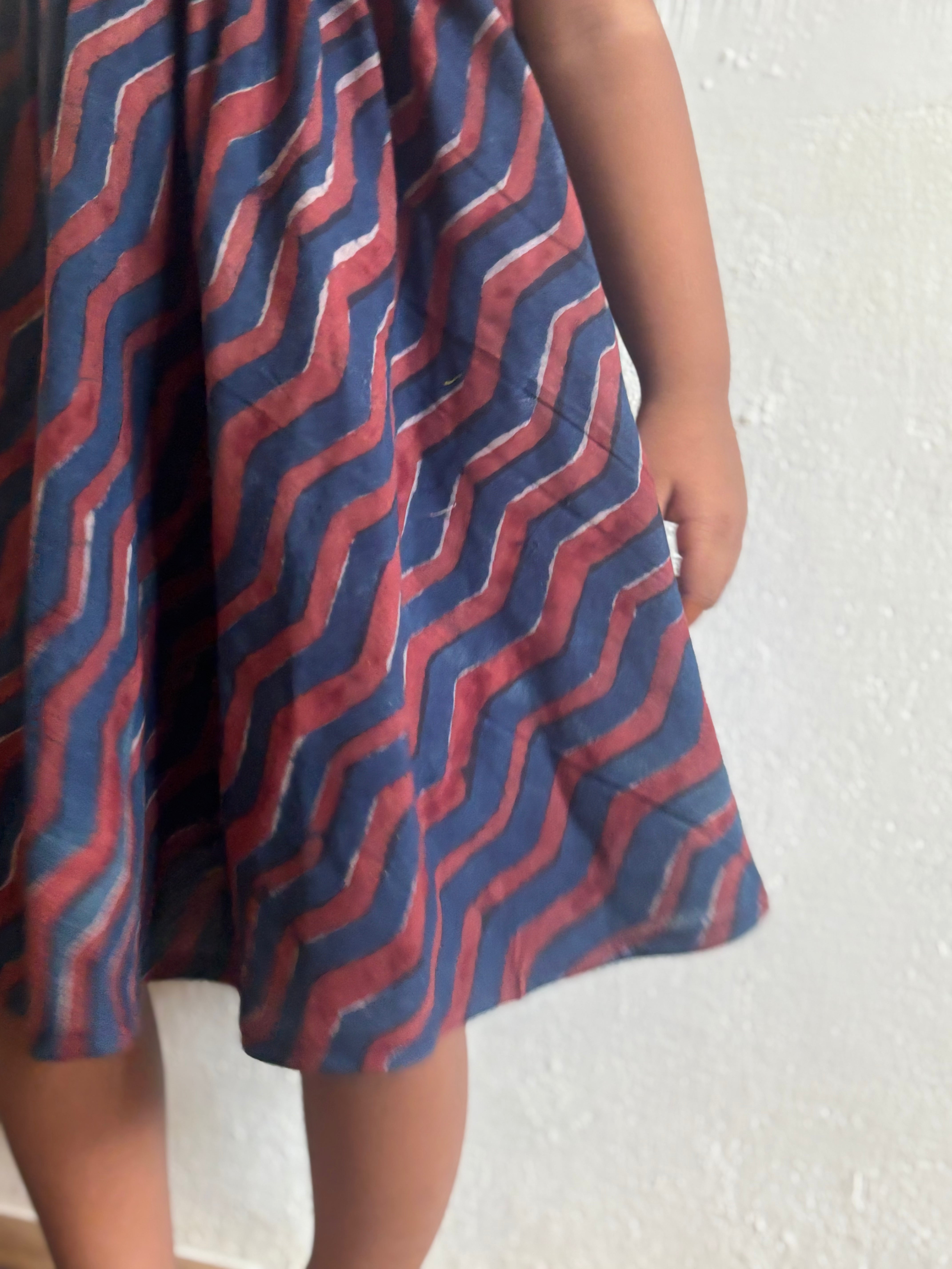 Blue chevron dress