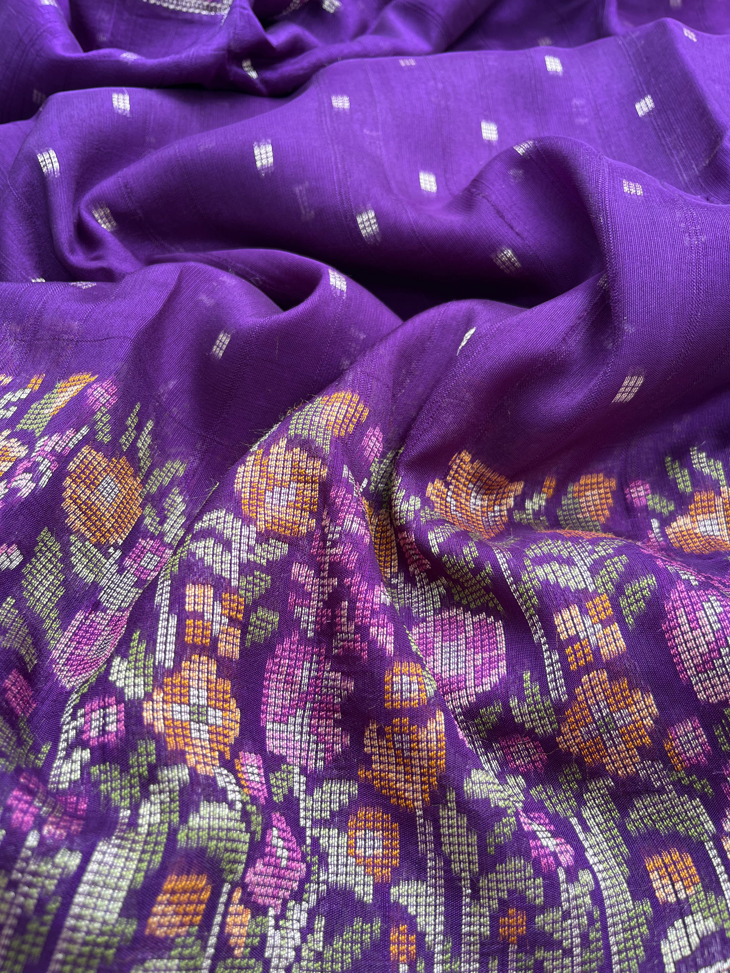 Red, Pink, Green, Purple & Blue Raw Silk Banarasi Saree