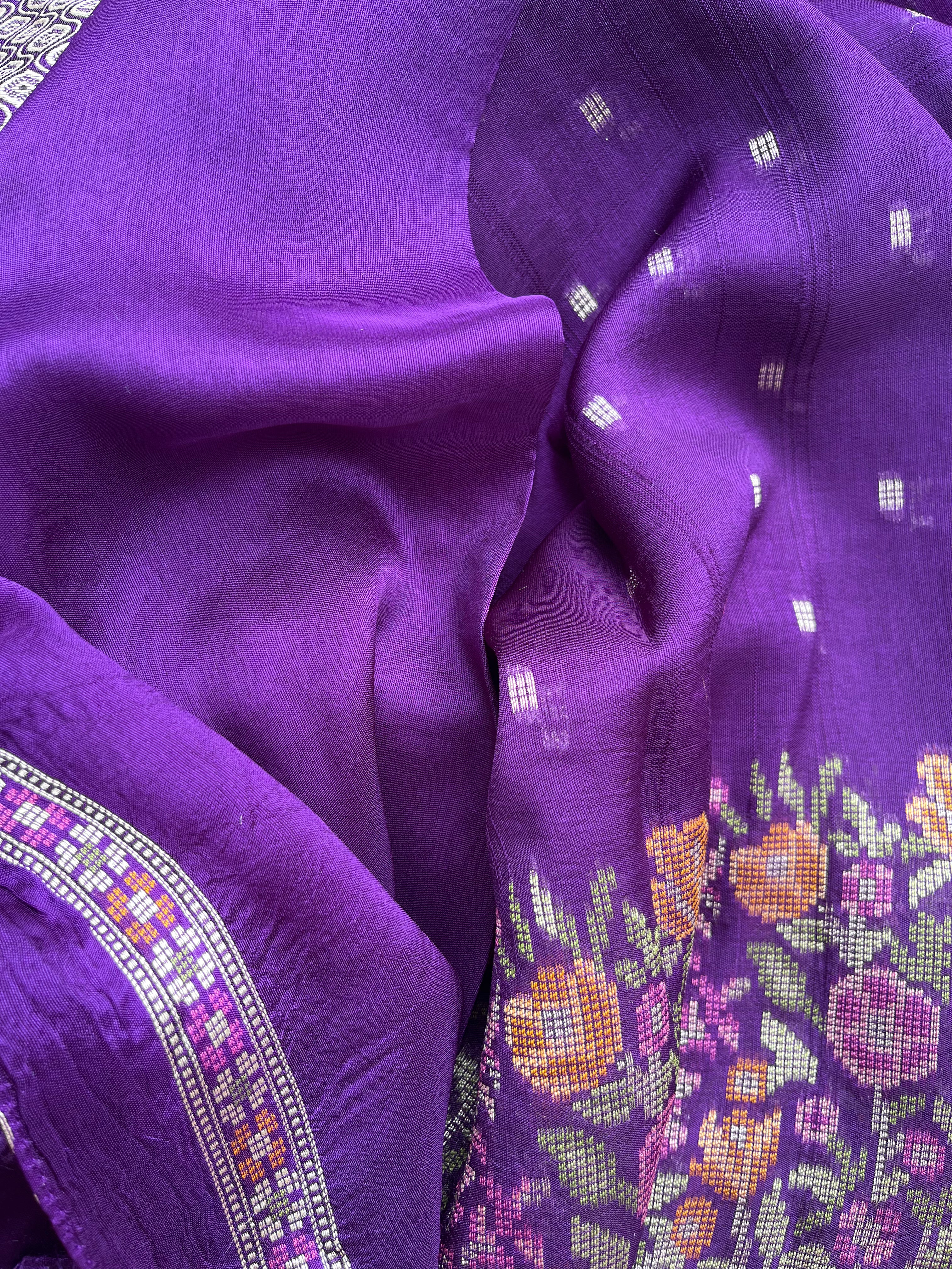 Red, Pink, Green, Purple & Blue Raw Silk Banarasi Saree